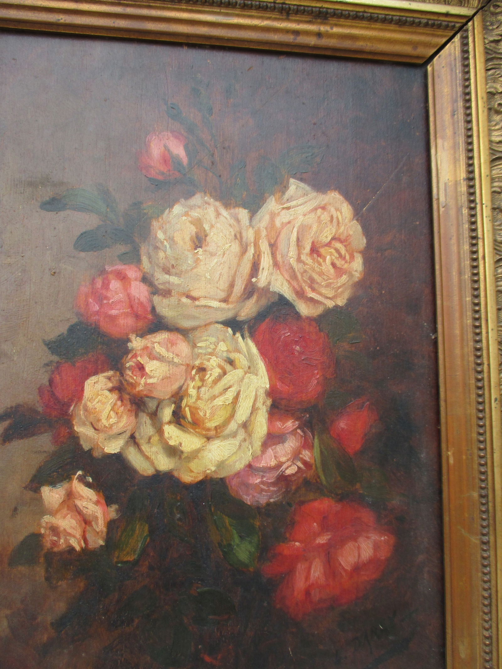 Rose Bouquets Paintings by Louis Darey -- A Pair of 2 - 2