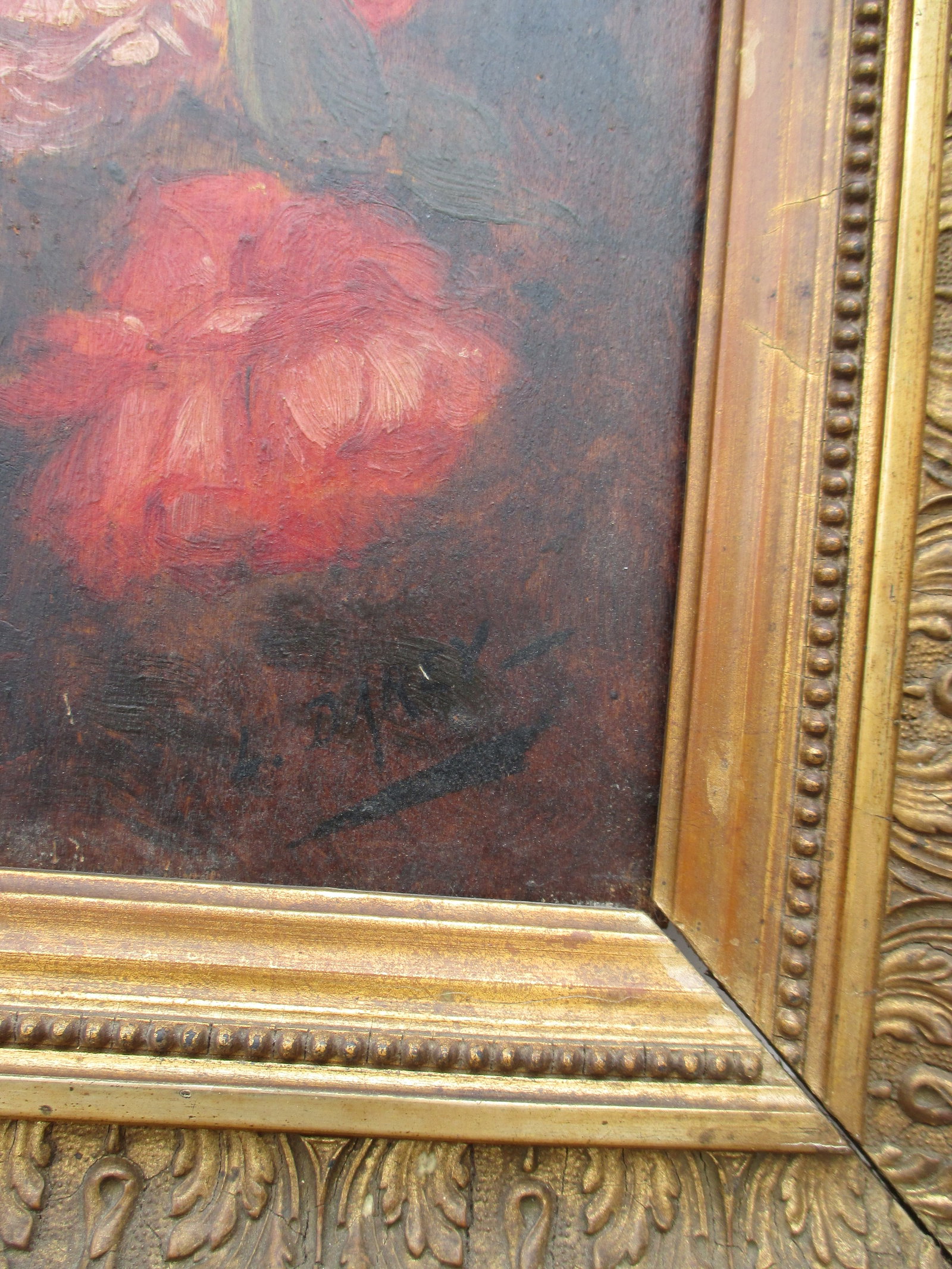 Rose Bouquets Paintings by Louis Darey -- A Pair of 2 - 5