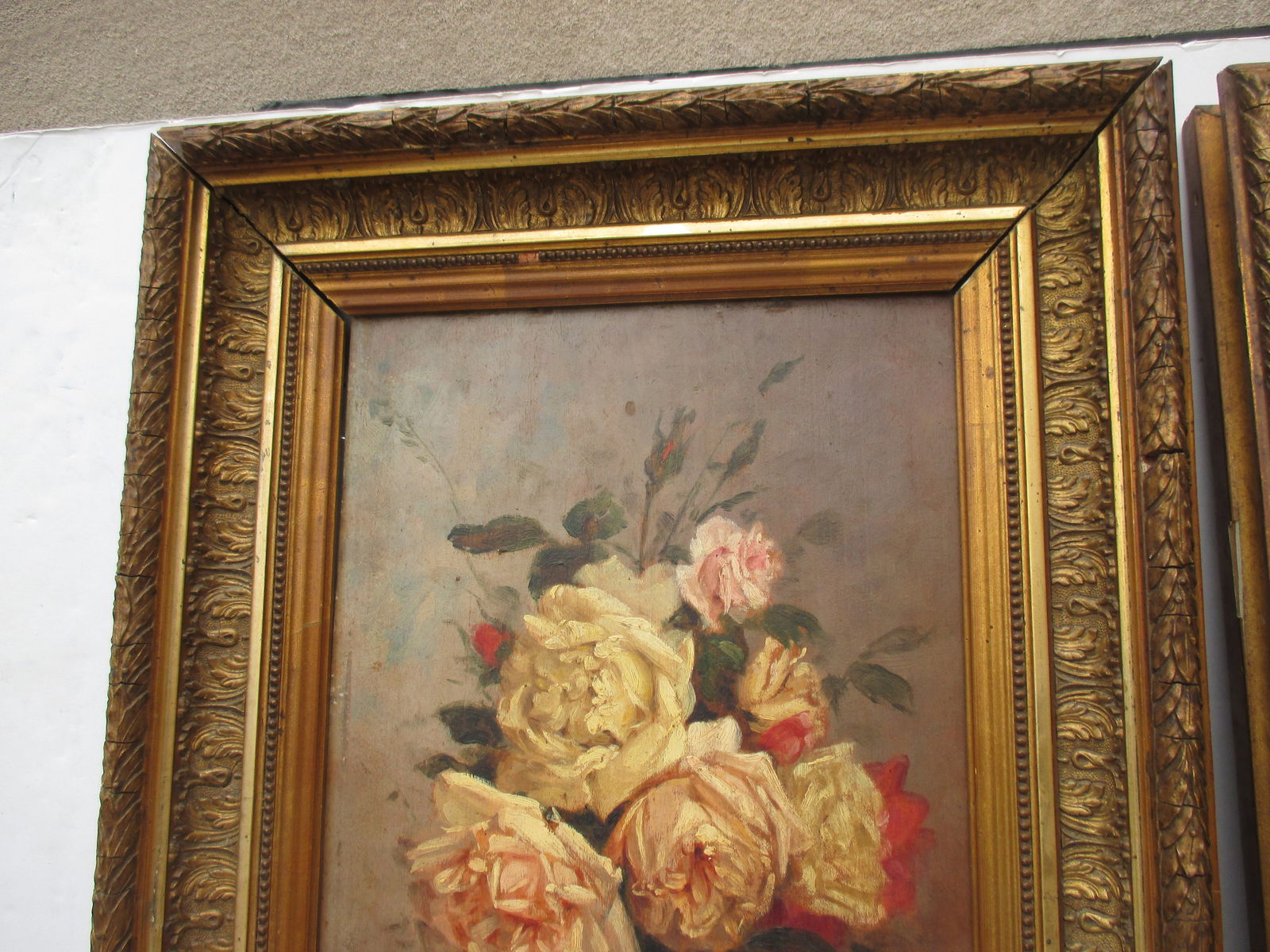 Rose Bouquets Paintings by Louis Darey -- A Pair of 2 - 7