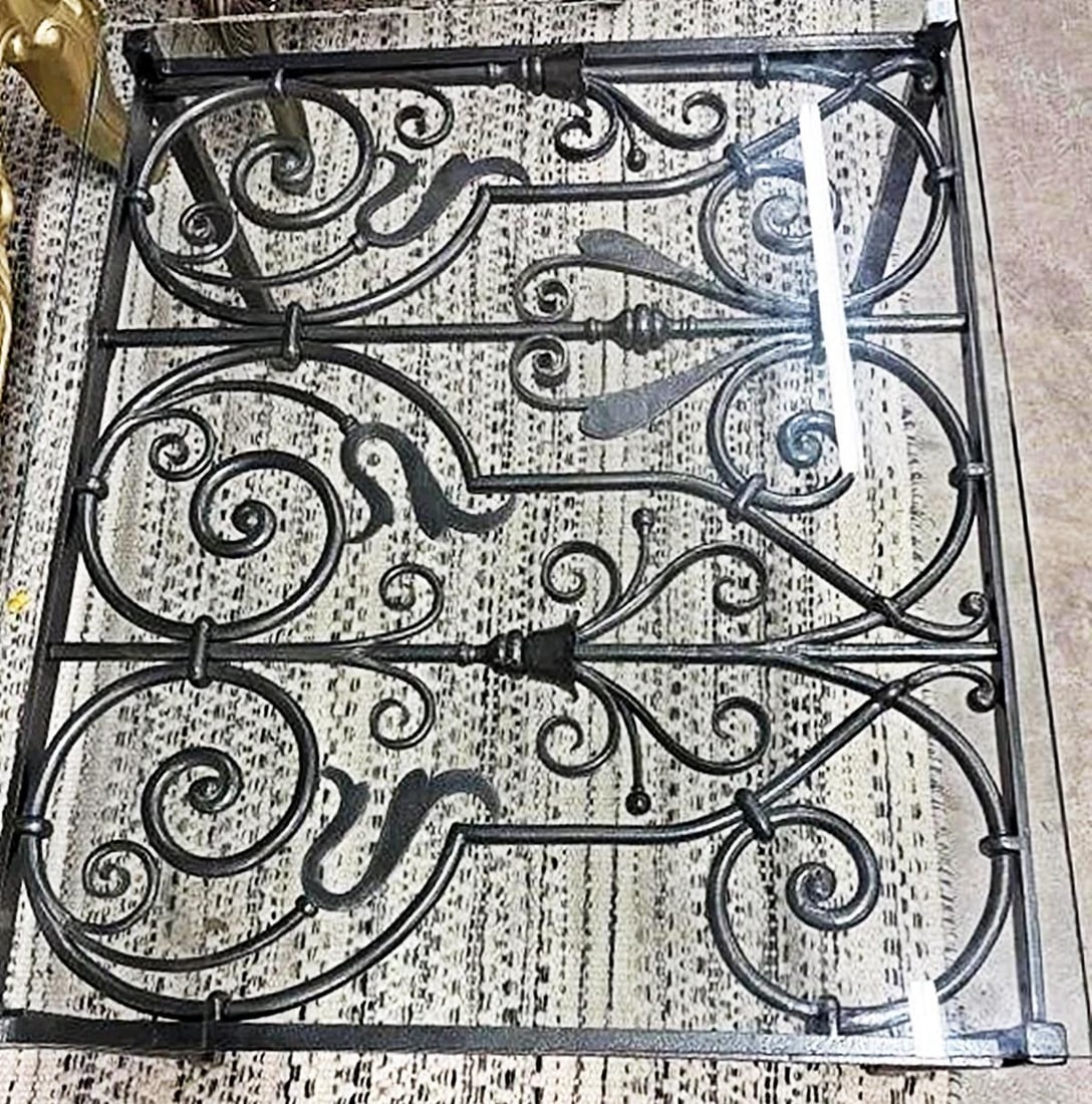 1990s Solid Stock Wrought Iron Coffee Table - 5