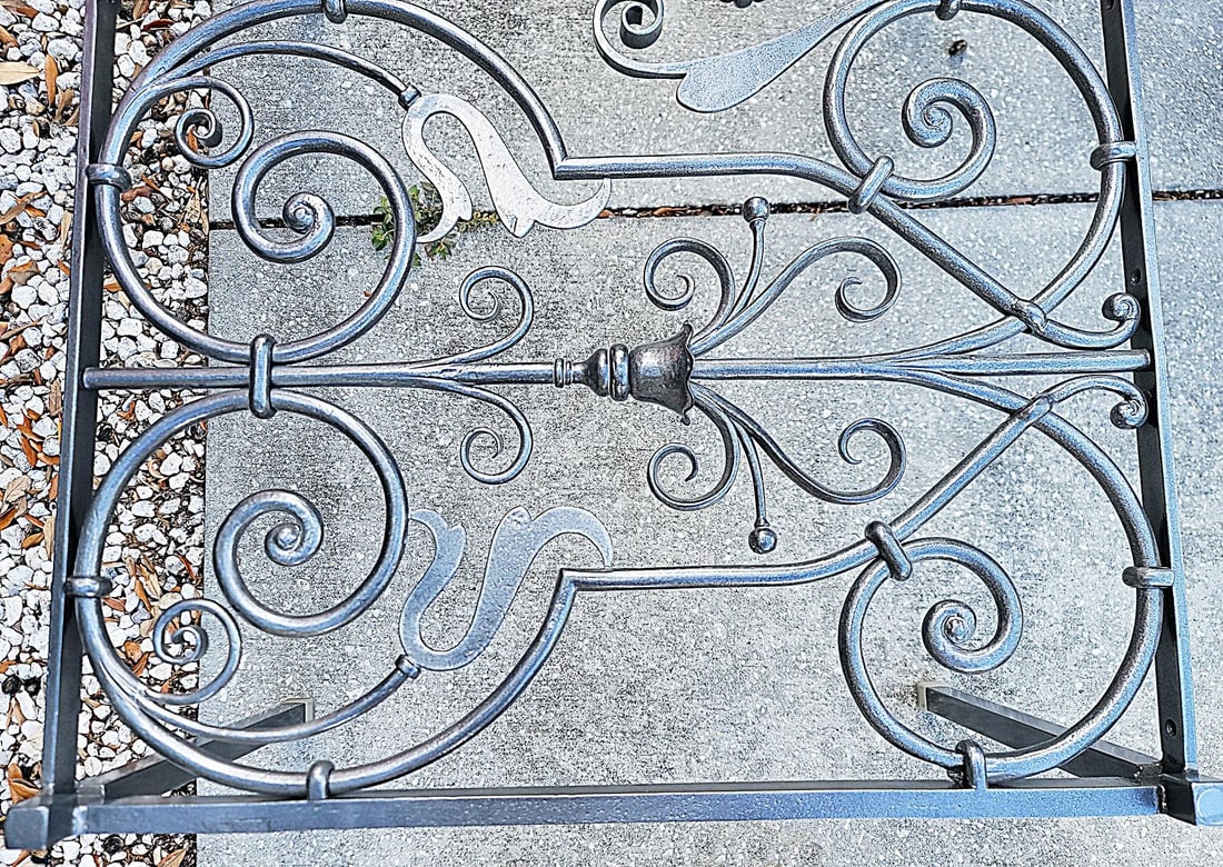 1990s Solid Stock Wrought Iron Coffee Table - 7