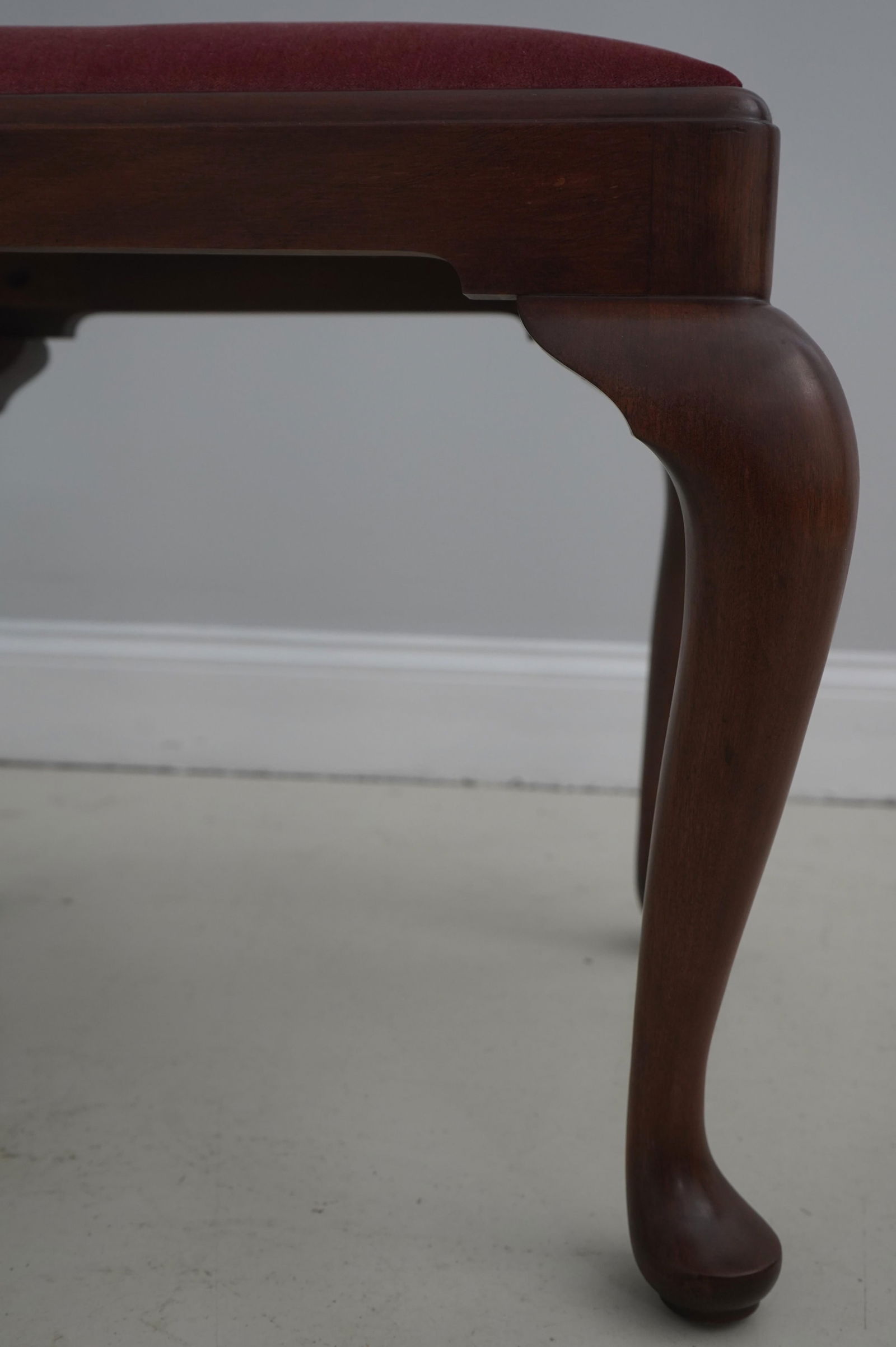 Henkel Harris Queen Anne Cherry Ottoman or Stool - 5