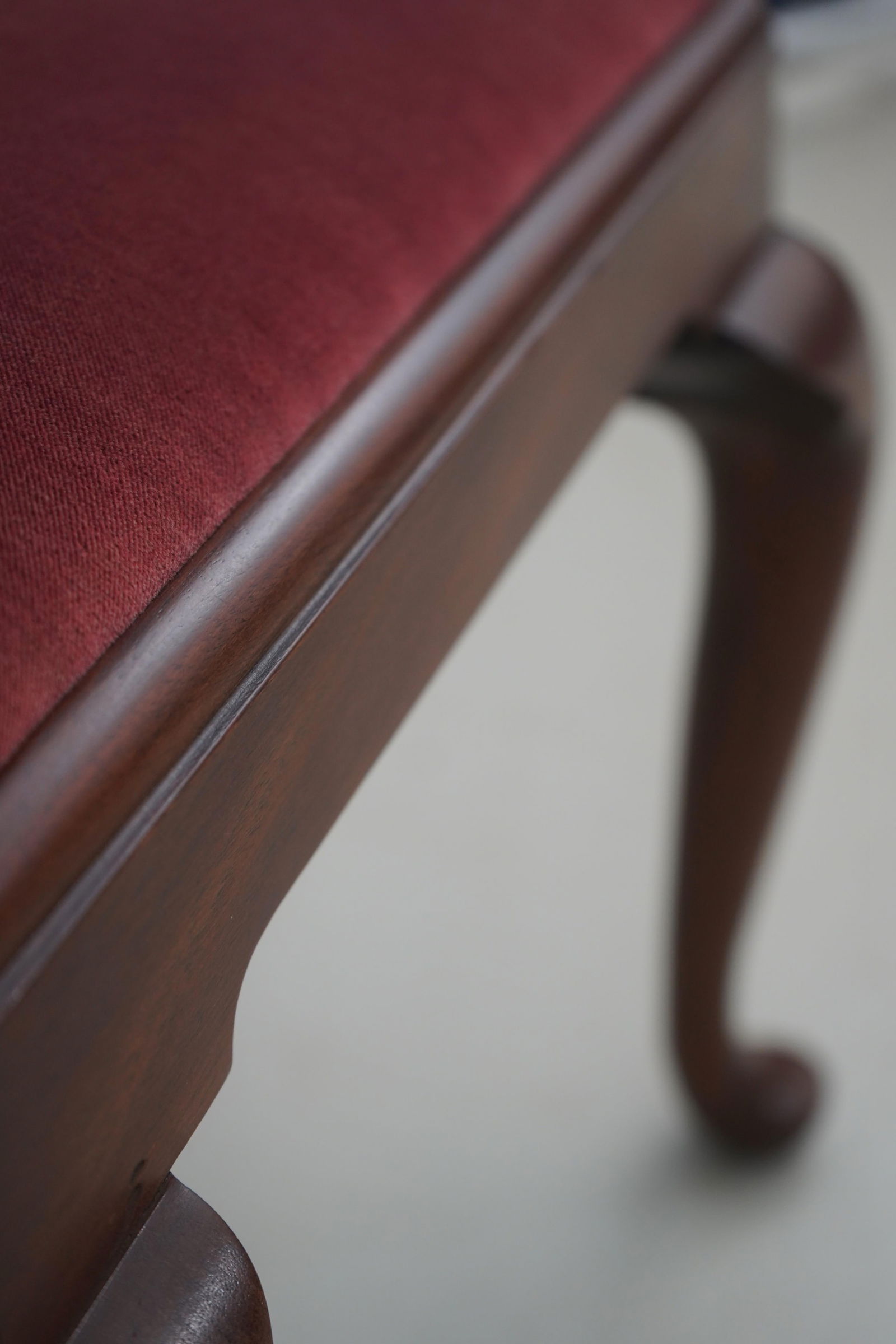 Henkel Harris Queen Anne Cherry Ottoman or Stool - 8