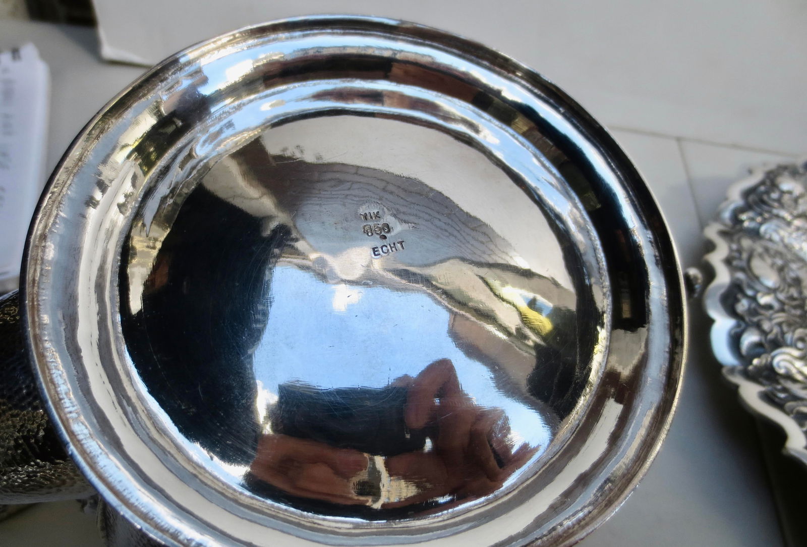 Indonesian 800 Silver Tea Set - Set of 5 Pieces - 9