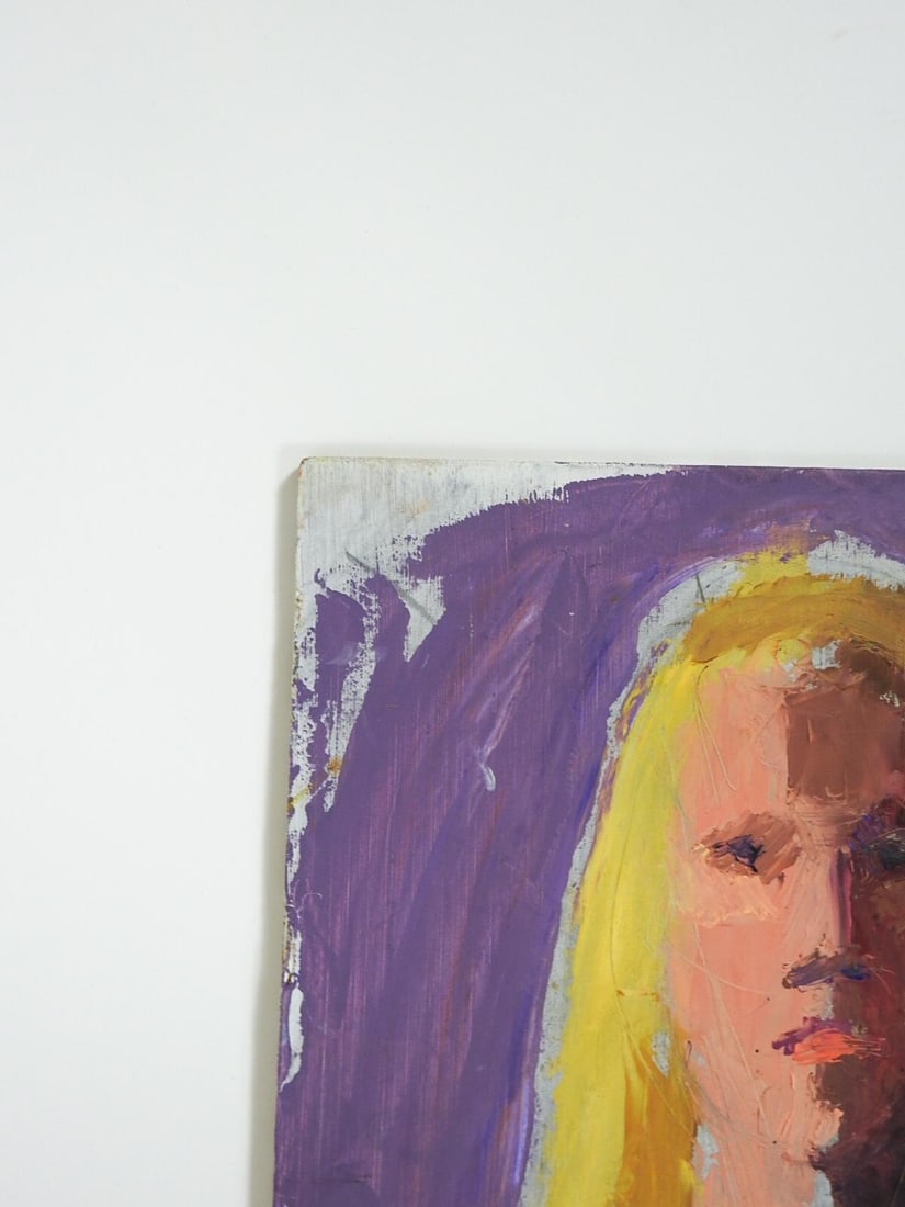 Mid 20th Century Impressionist Portrait of Young Woman in Pink Painting - 3