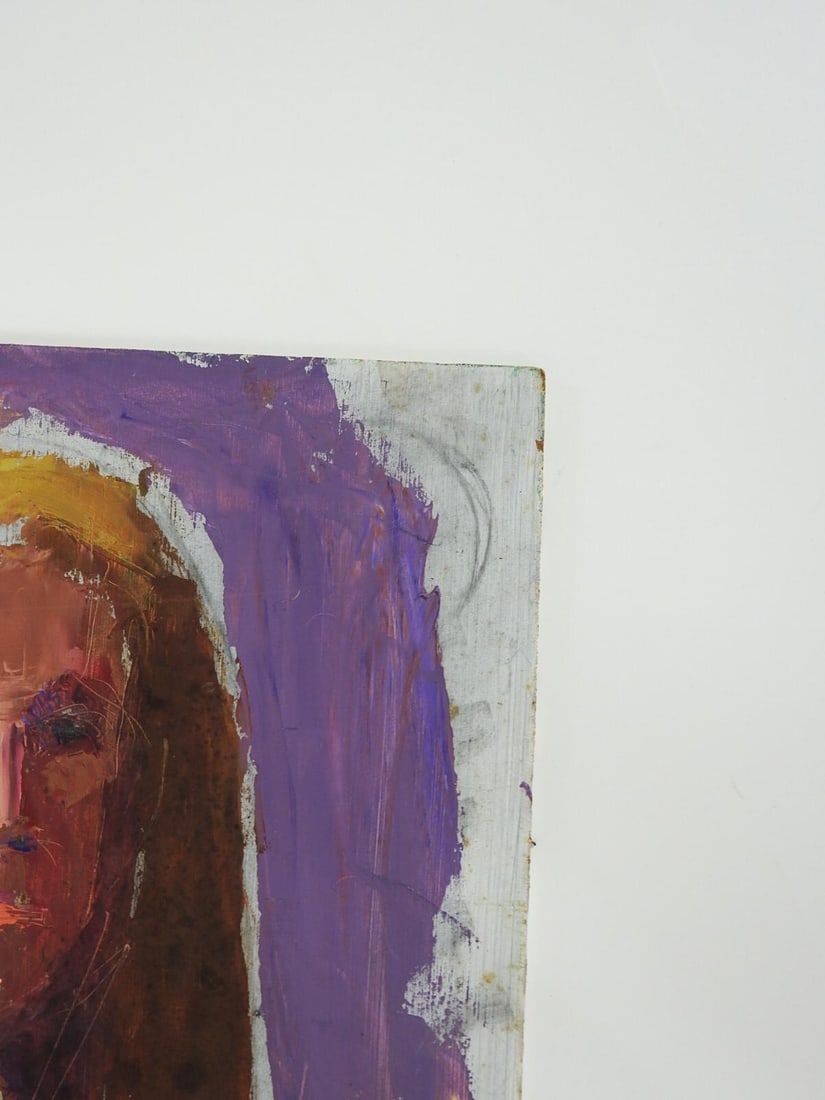 Mid 20th Century Impressionist Portrait of Young Woman in Pink Painting - 4