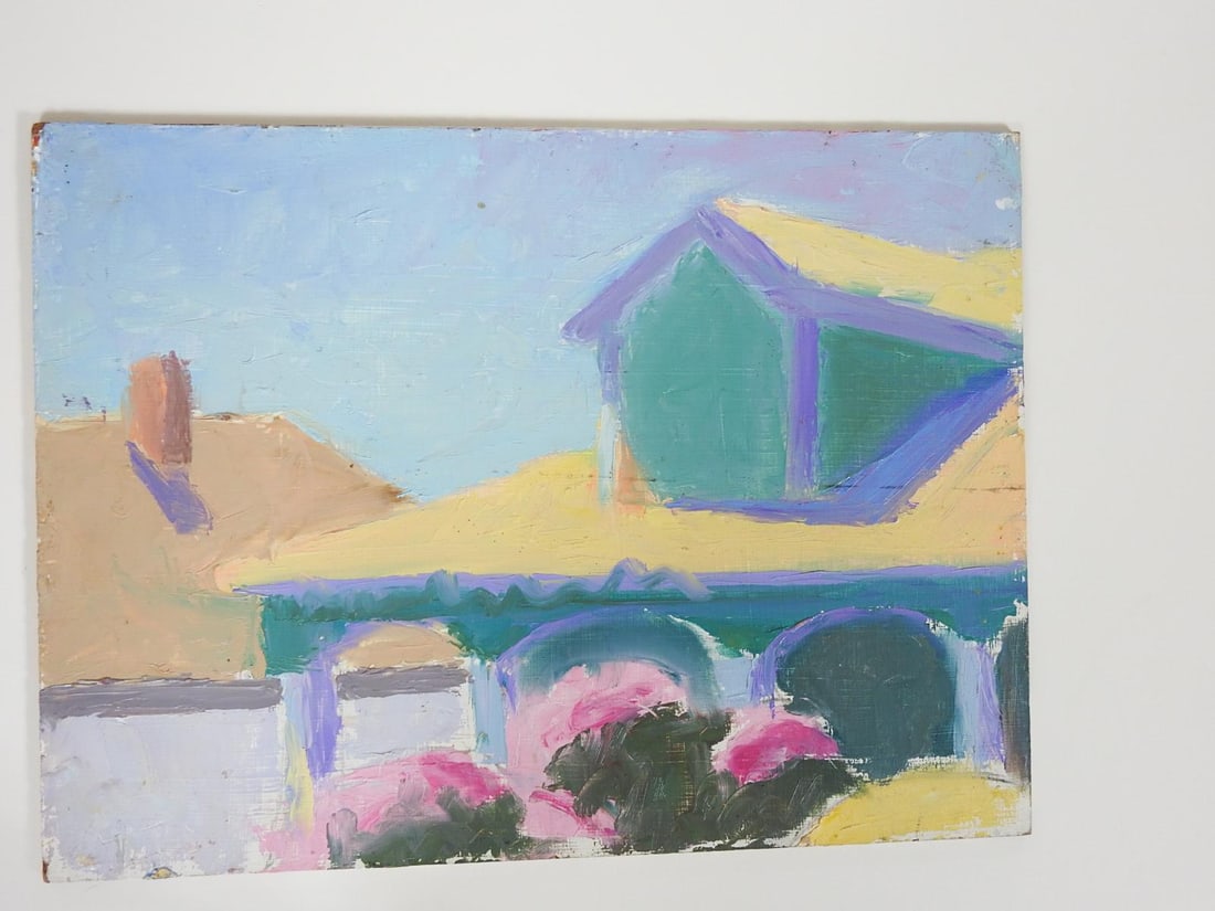 Mid 20th Century Impressionist Portrait of Young Woman in Pink Painting - 7