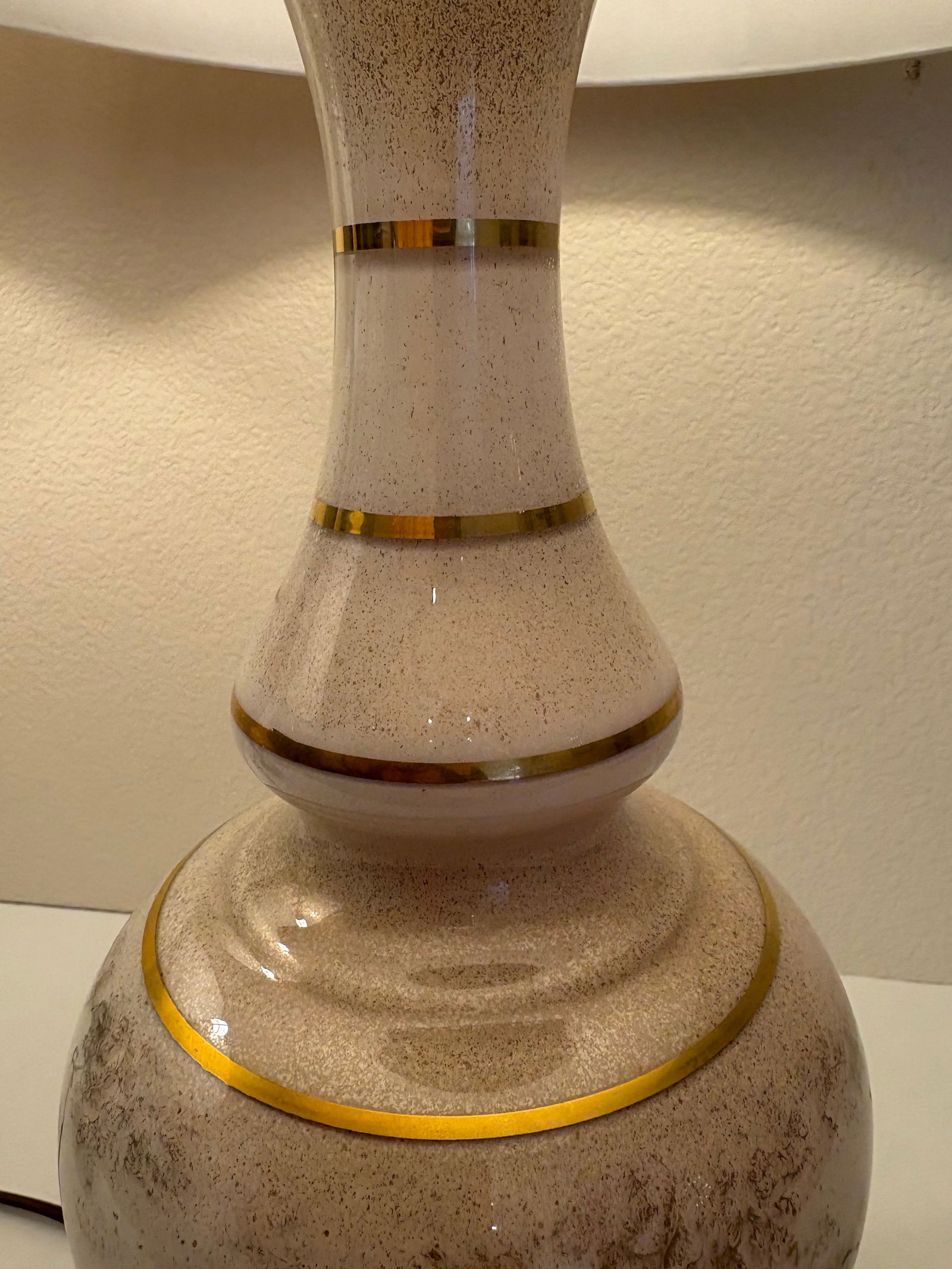 1950s Hollywood Regency Brass, Glass and Marble 3-Way Lamps - a Pair - 4