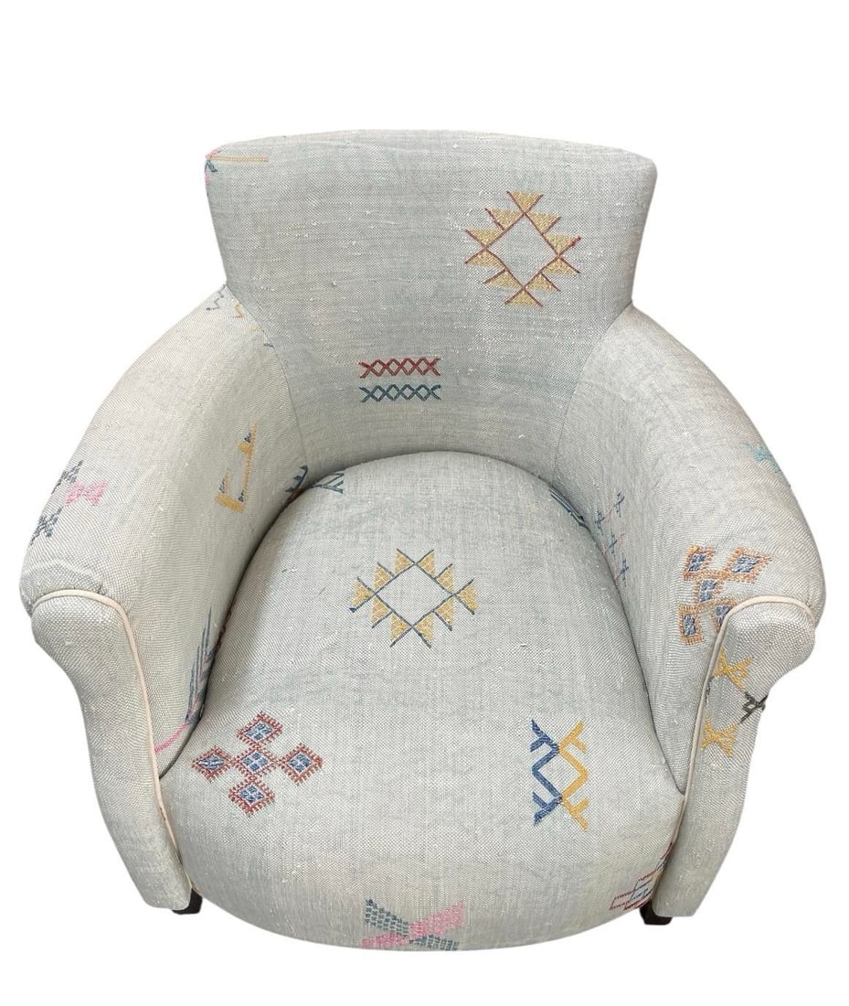 Handcrafted Moroccan Sabra Silk Club Chair - Marrakech - 3