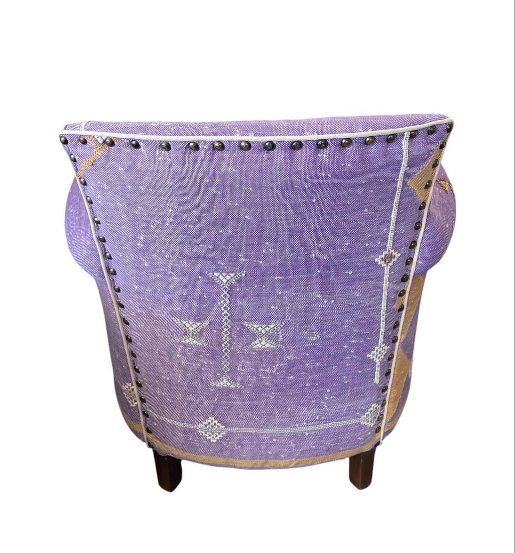 Handcrafted Moroccan Sabra Silk Club Chair - Marrakech - 3