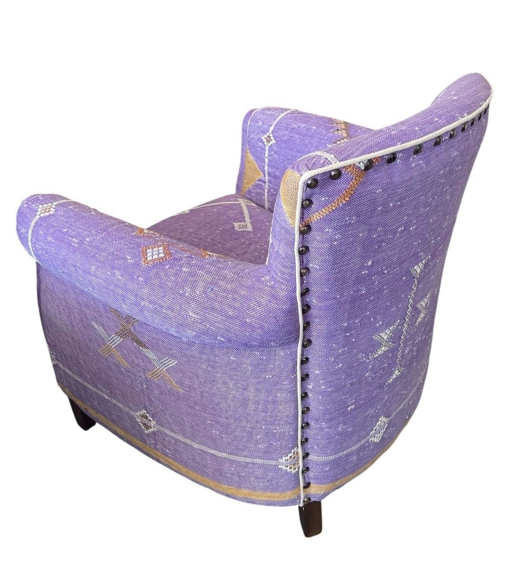 Handcrafted Moroccan Sabra Silk Club Chair - Marrakech - 4