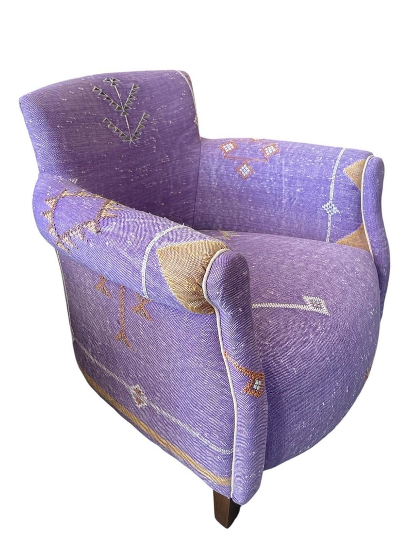 Handcrafted Moroccan Sabra Silk Club Chair - Marrakech - 5