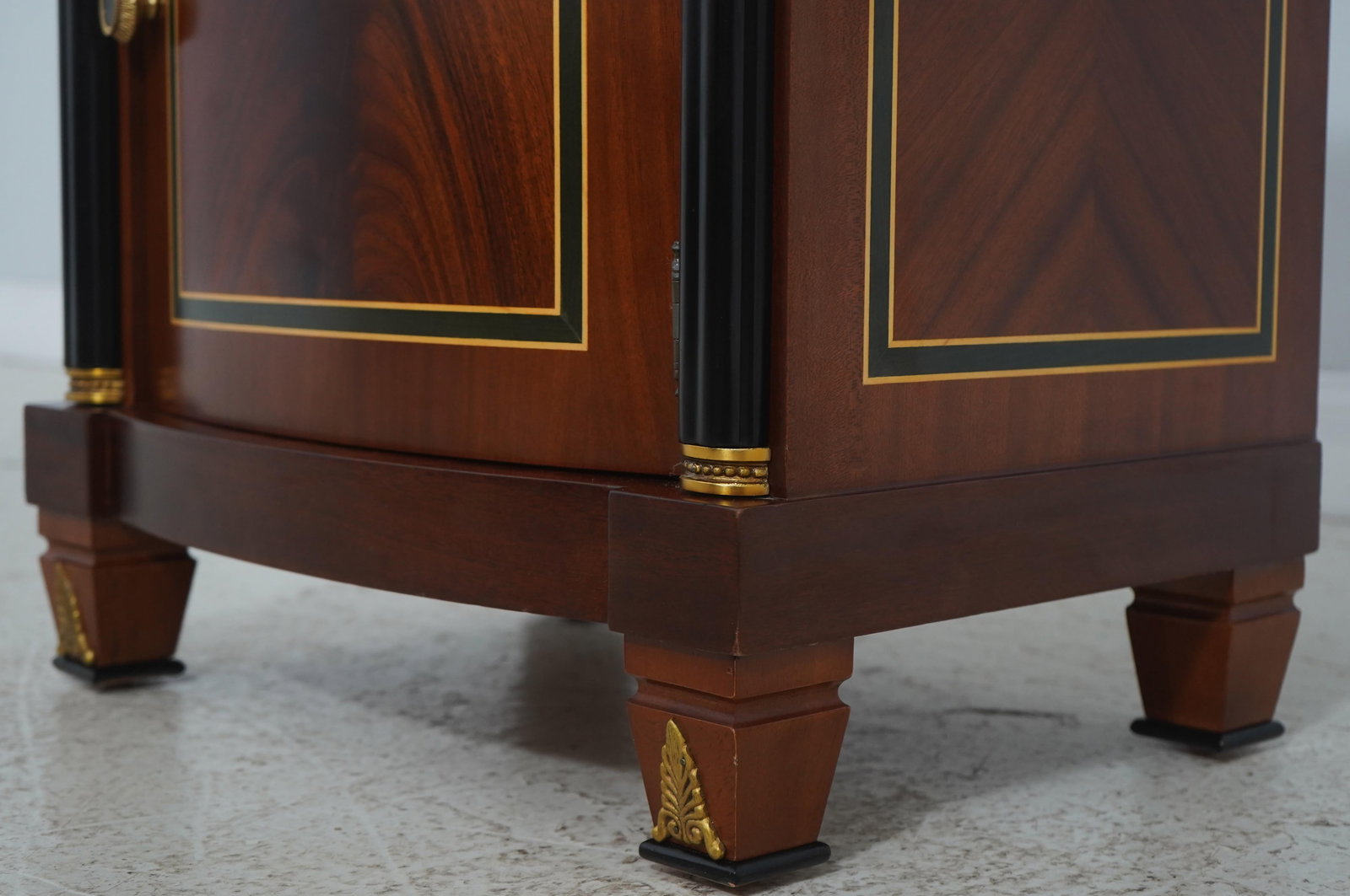 Pair Italian Versace Mahogany Nightstands - 11