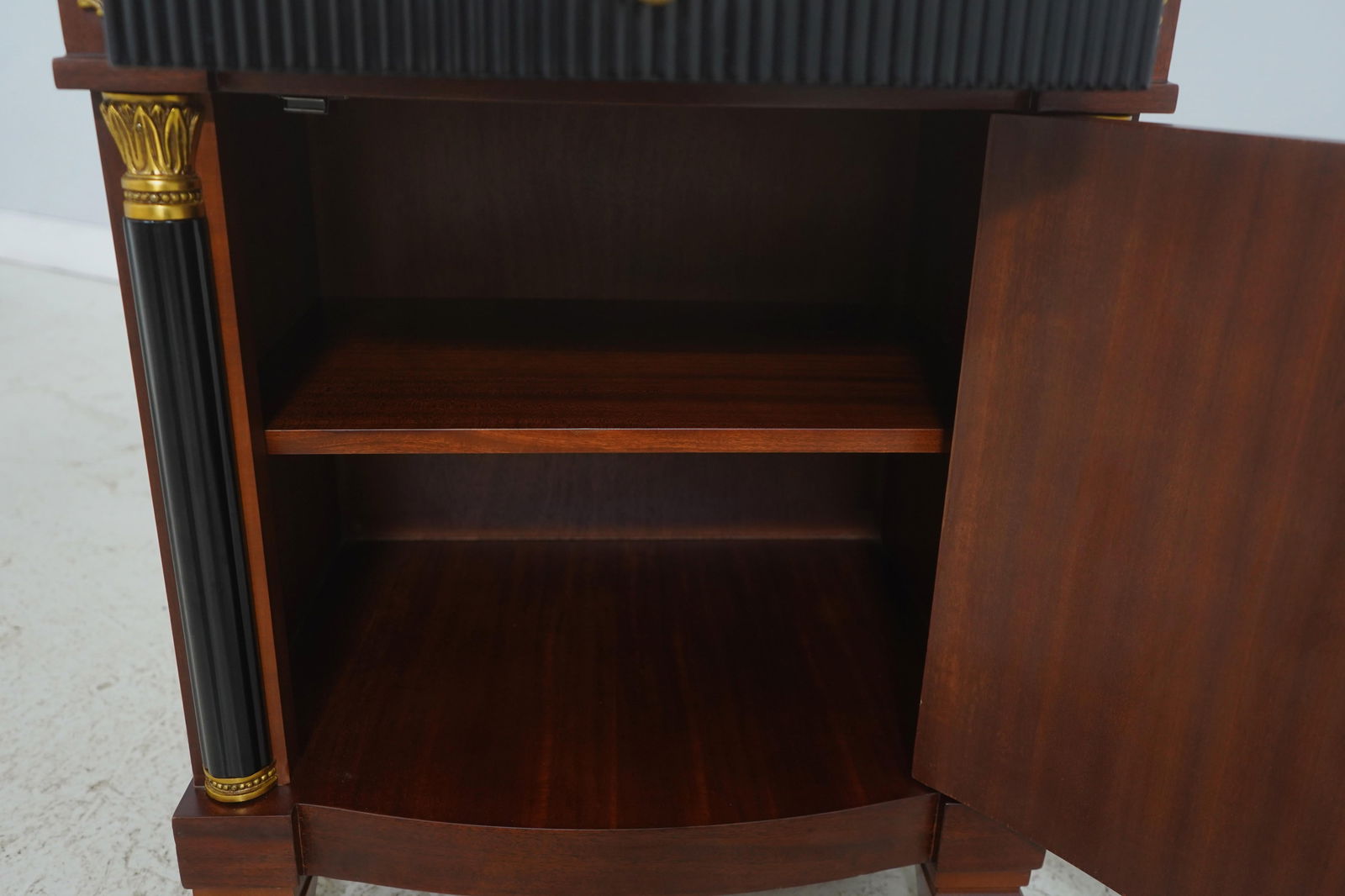 Pair Italian Versace Mahogany Nightstands - 5