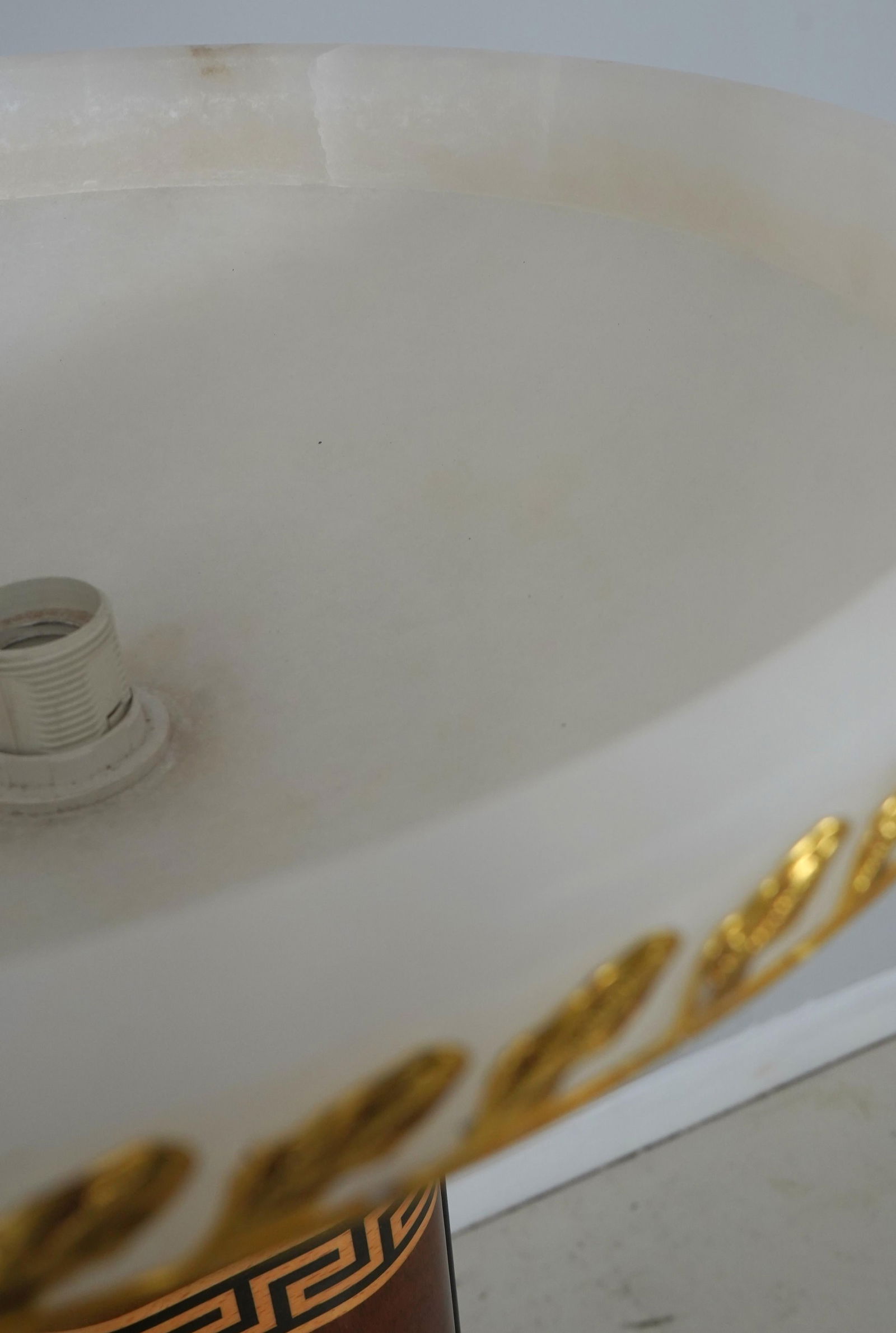 Italian Versace Inlaid Mahogany Torcherie Floor Lamp - 7