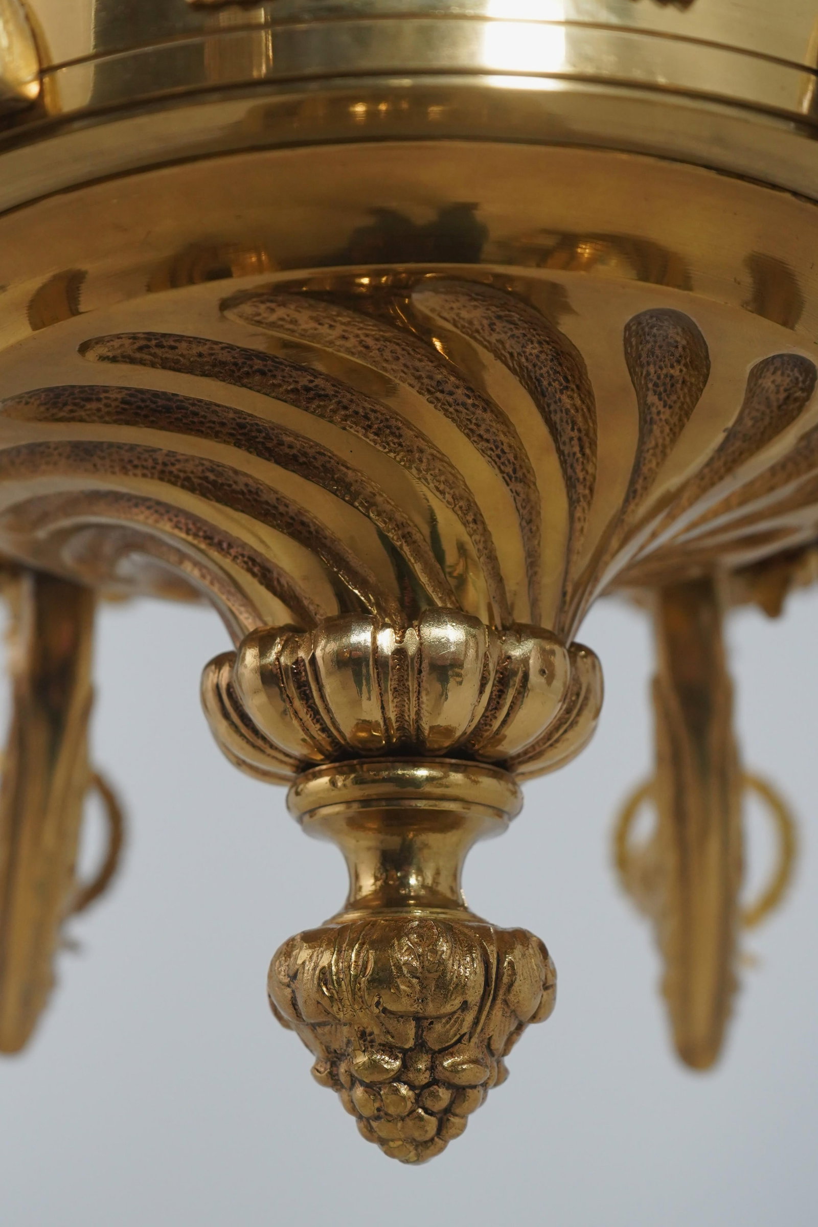 French Empire Style Solid Brass 8 Arm Chandelier - 4