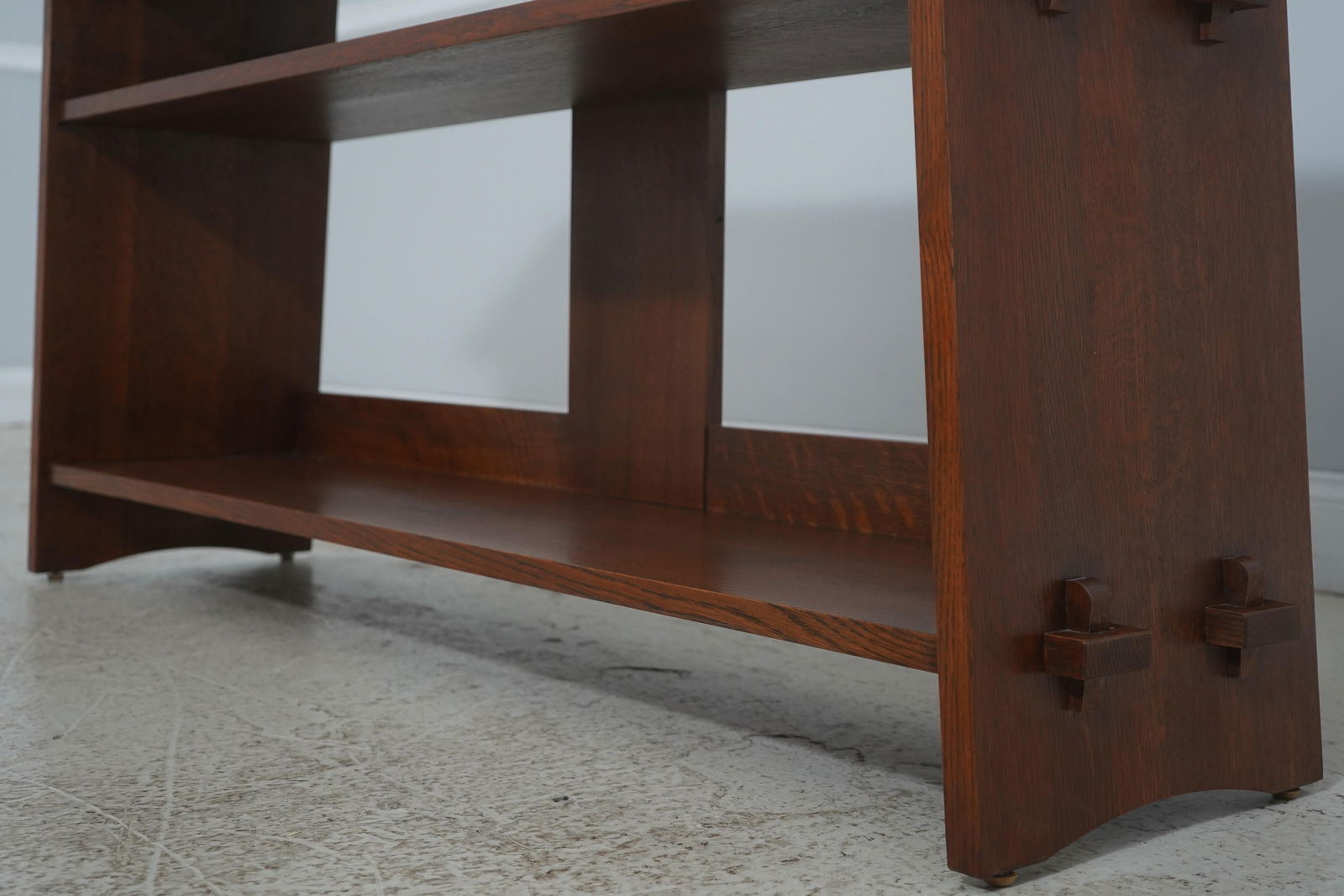 Stickley 1 Drawer Mission Oak Console Bookcase Table ~ Rare - 10