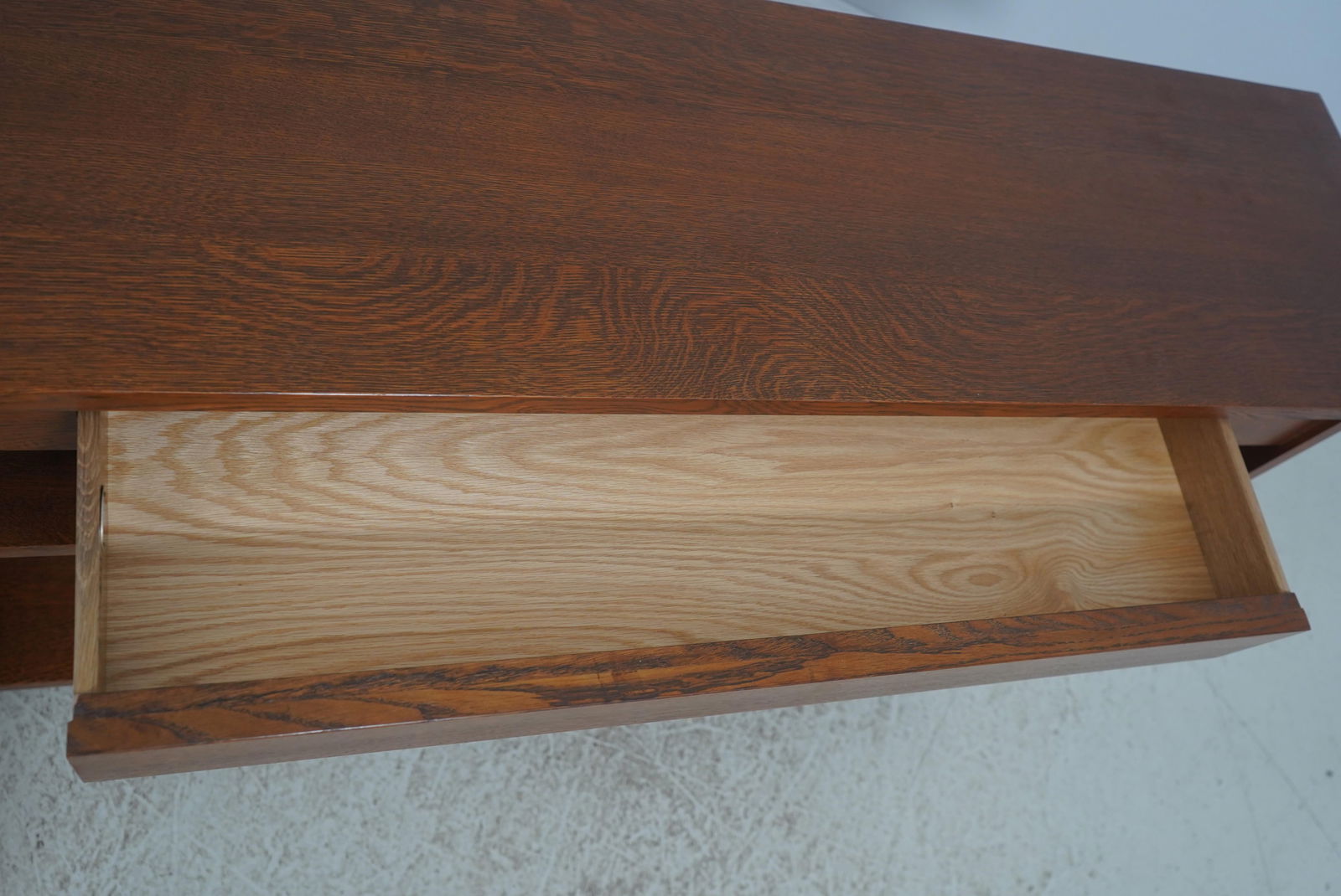 Stickley 1 Drawer Mission Oak Console Bookcase Table ~ Rare - 4