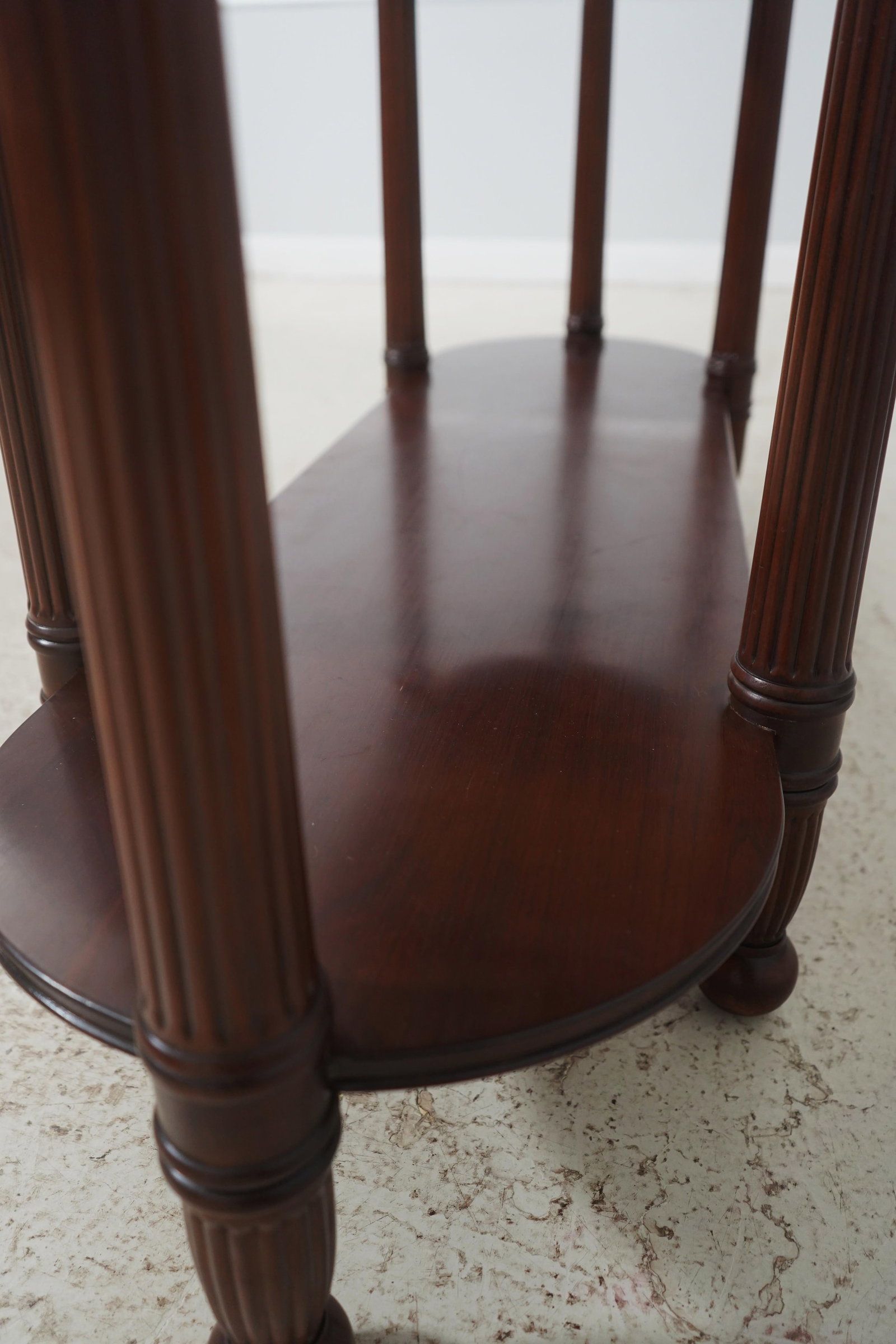 Harden Marble Top Cherry 1 Drawer Console Serving Table - 13