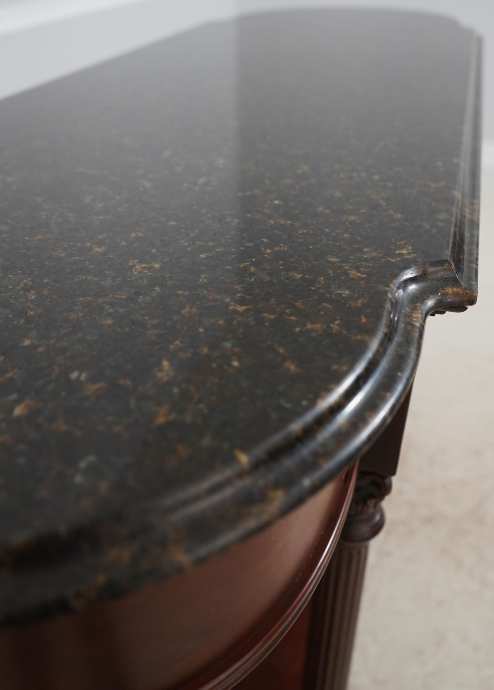 Harden Marble Top Cherry 1 Drawer Console Serving Table - 6