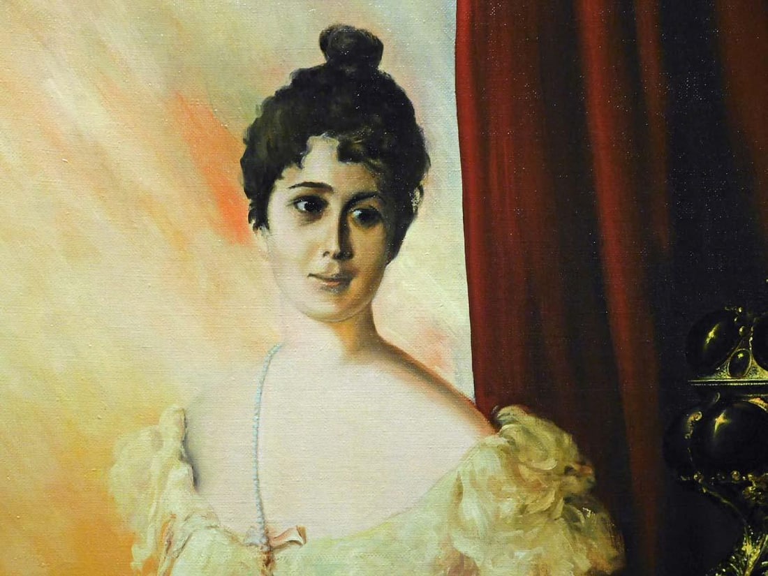 Fazly (Fazoil Ataullakhanov) "Portrait With Still Life" Original Oil Painting - 9