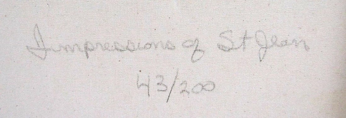 Steven Quartly Impressions of St. Jean Limited Edition Canvas Giclee 43/200 - 11