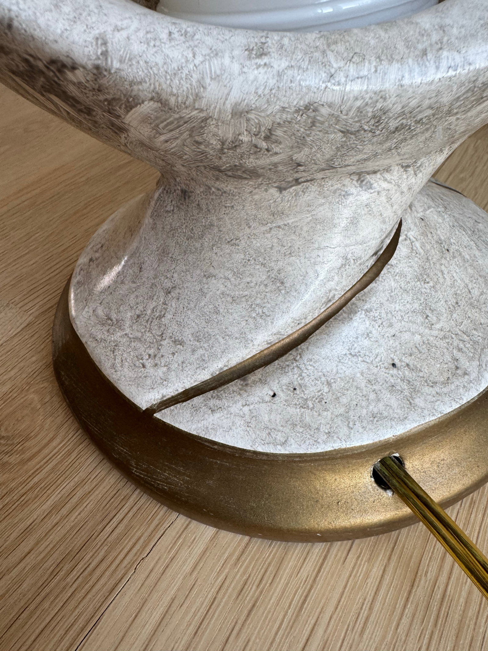 1980s Postmodern "Flame" Sculptural Lamps - Faux Stone & Gilt - a Pair - 8