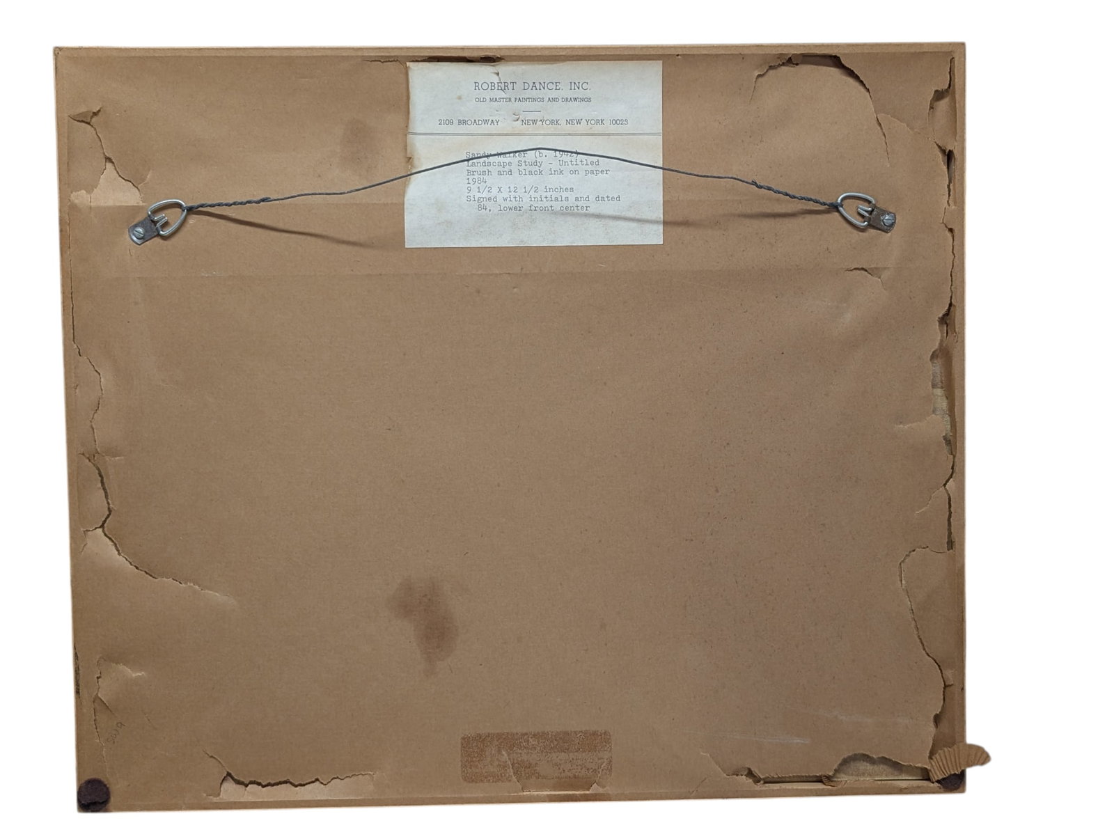 1980s "Untitled" Landscape Study - Sandy Walker, Brush & Ink on Paper - 2