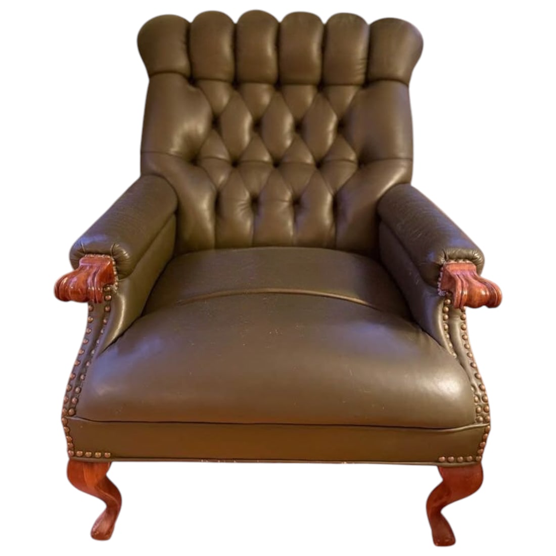 1980s Exquisite Carl Forslund "Rip Van Lee" Armchair and Ottoman Premium Leather Set. - 5
