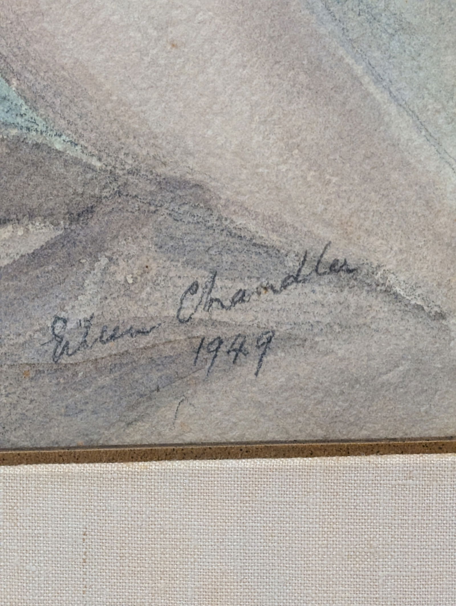 1940s "Portrait of a Young Boy" Watercolor on Paper by Eileen Chandler - 3