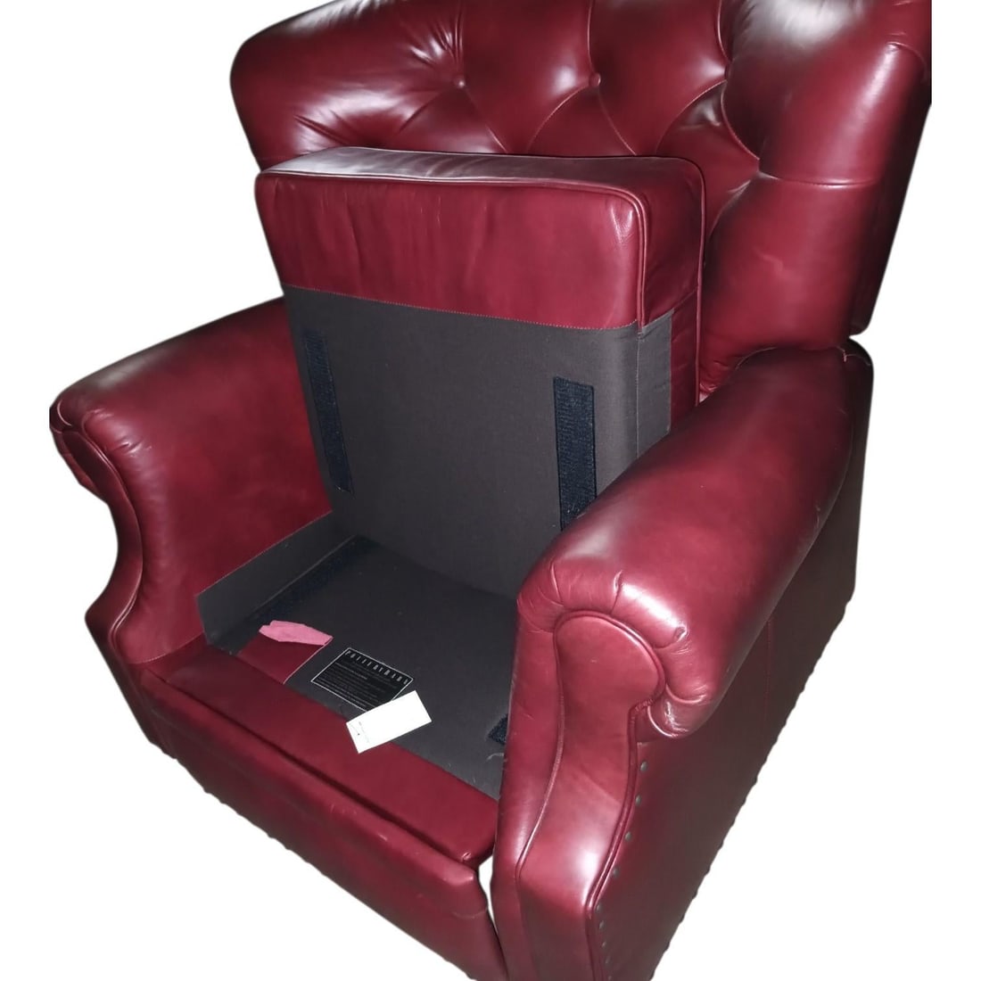 Luxurious Classic Wingback Chesterfield Leather Recliner by Pottery Barn - 5