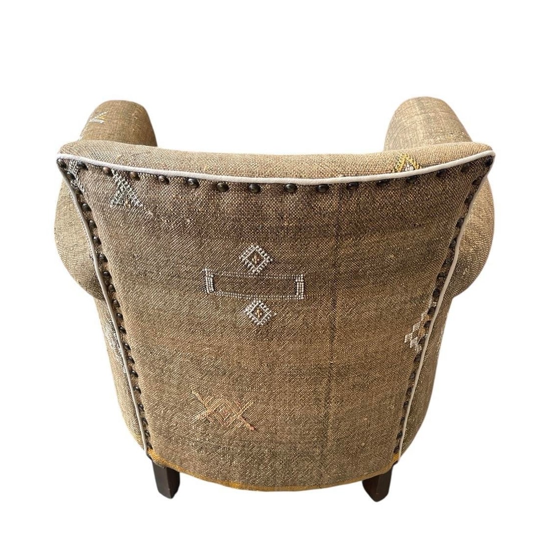 Handcrafted Moroccan Sabra Silk Club Chair - Marrakech - 2