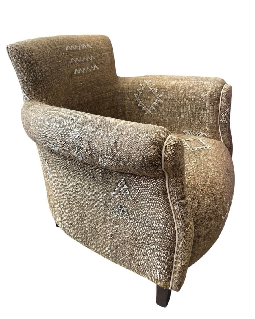Handcrafted Moroccan Sabra Silk Club Chair - Marrakech - 4
