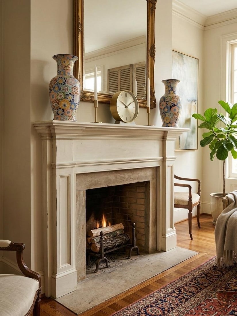 Pair of Hand-Painted Dutch Floral Vases - 9