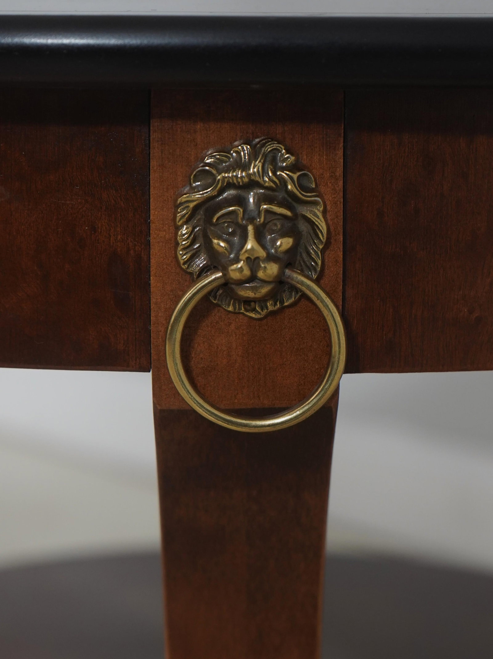 Pair French Empire Style Round Lamp Tables - 6