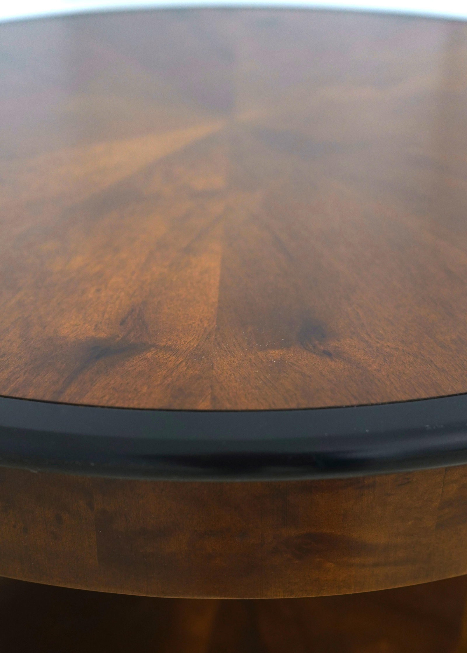 Pair French Empire Style Round Lamp Tables - 8