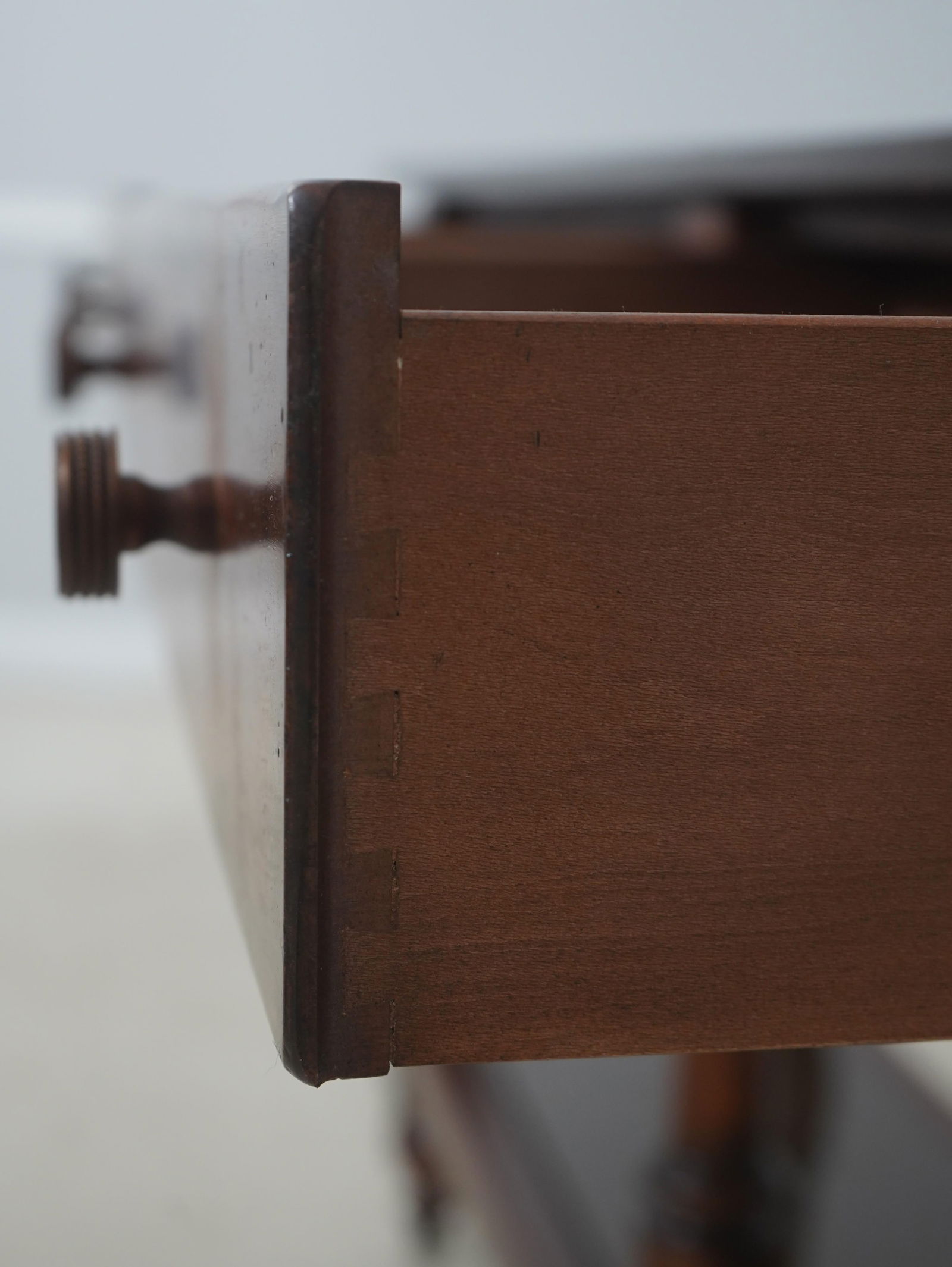 Henredon Acquisitions Walnut Finish Marble Top Server Console Table - 4