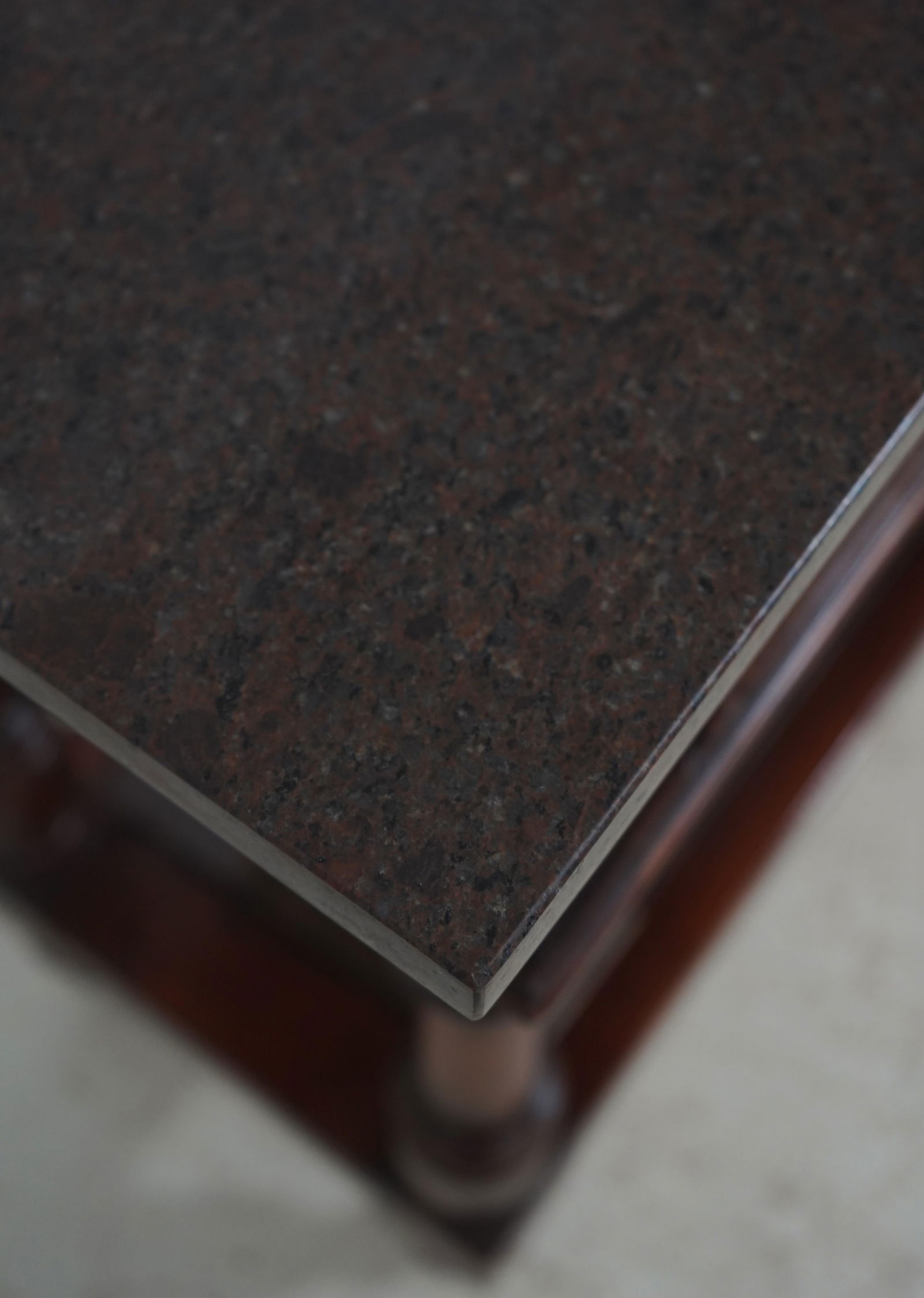 Henredon Acquisitions Walnut Finish Marble Top Server Console Table - 7