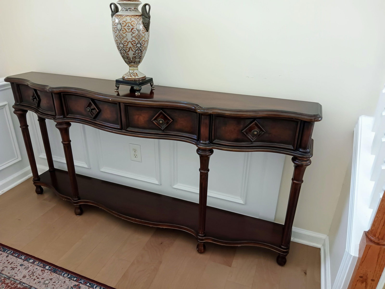 Make a Grand Impression in a Compact Space With the 72-Inch Hall Console Table From Hooker - 4