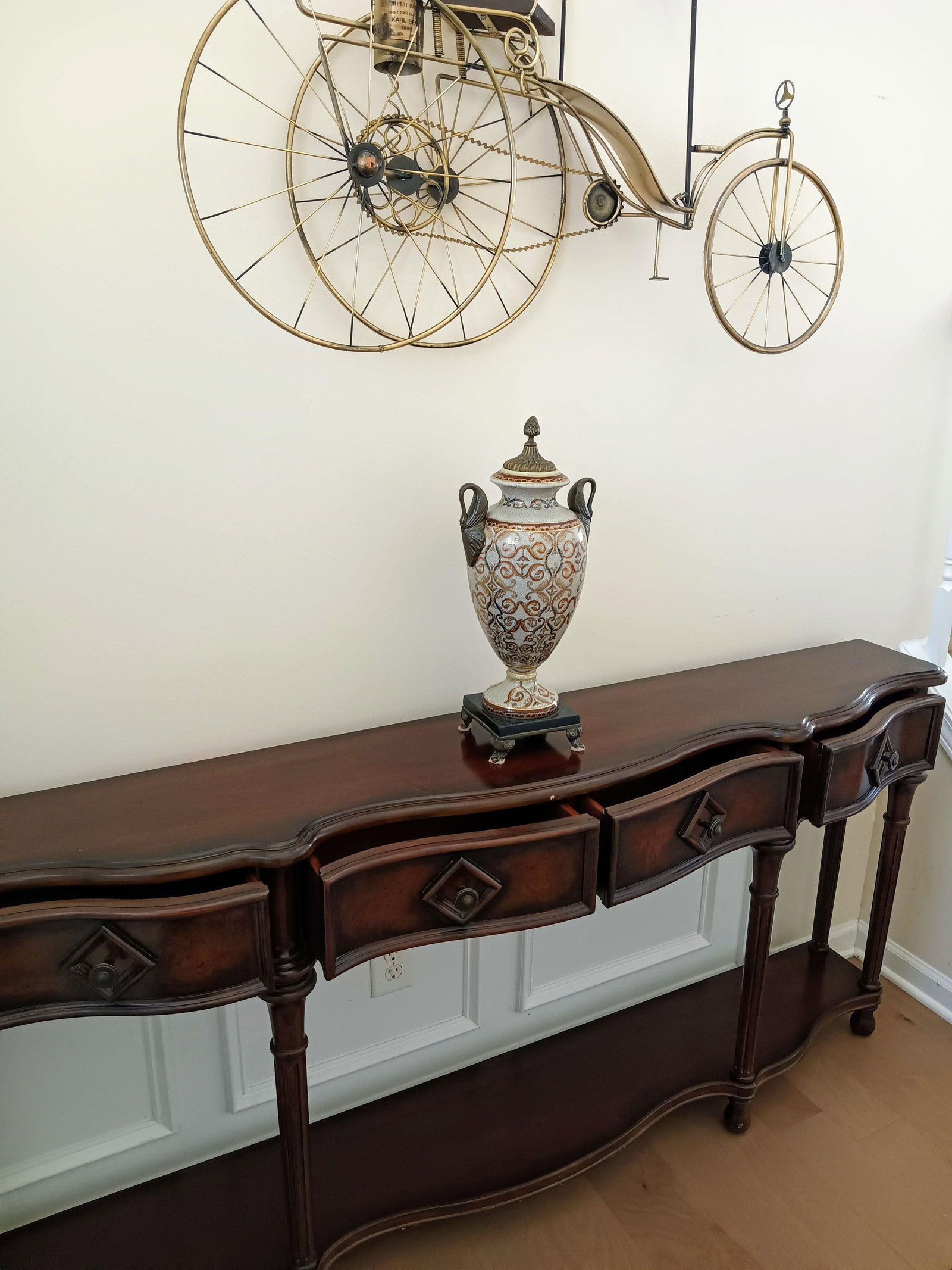 Make a Grand Impression in a Compact Space With the 72-Inch Hall Console Table From Hooker - 6