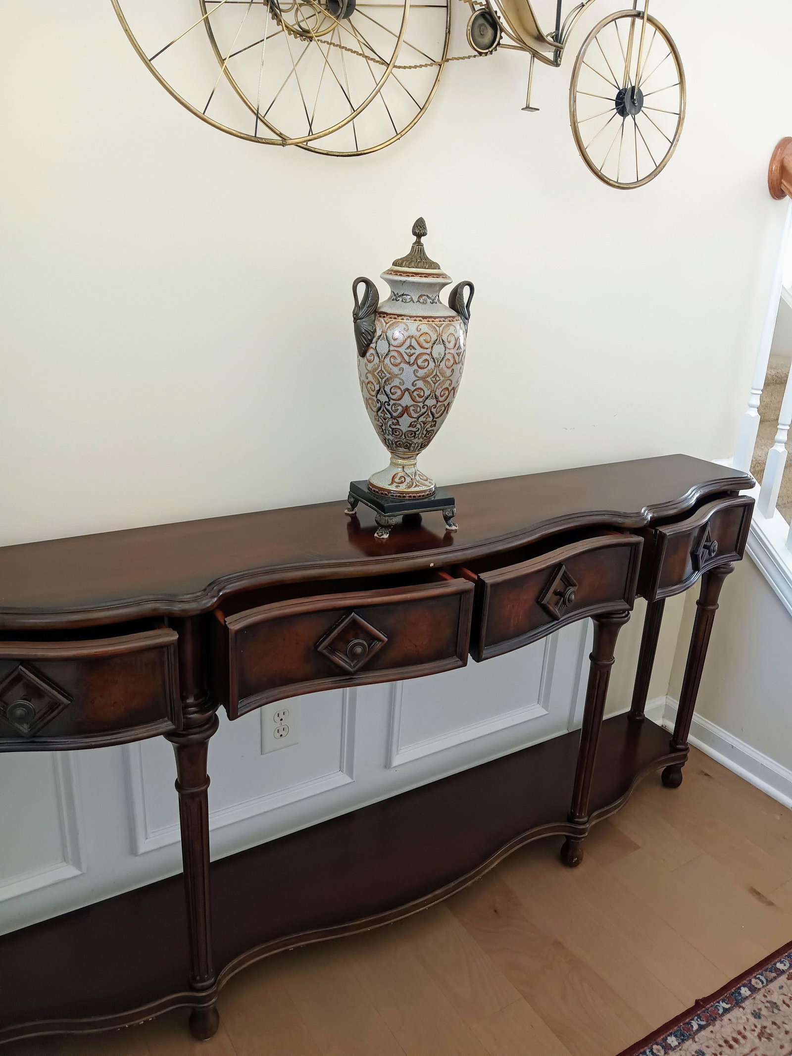 Make a Grand Impression in a Compact Space With the 72-Inch Hall Console Table From Hooker - 7