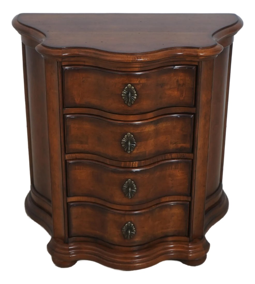 Century 4 Drawer Continental Style Nightstand Occasional Chest (1 of 17)