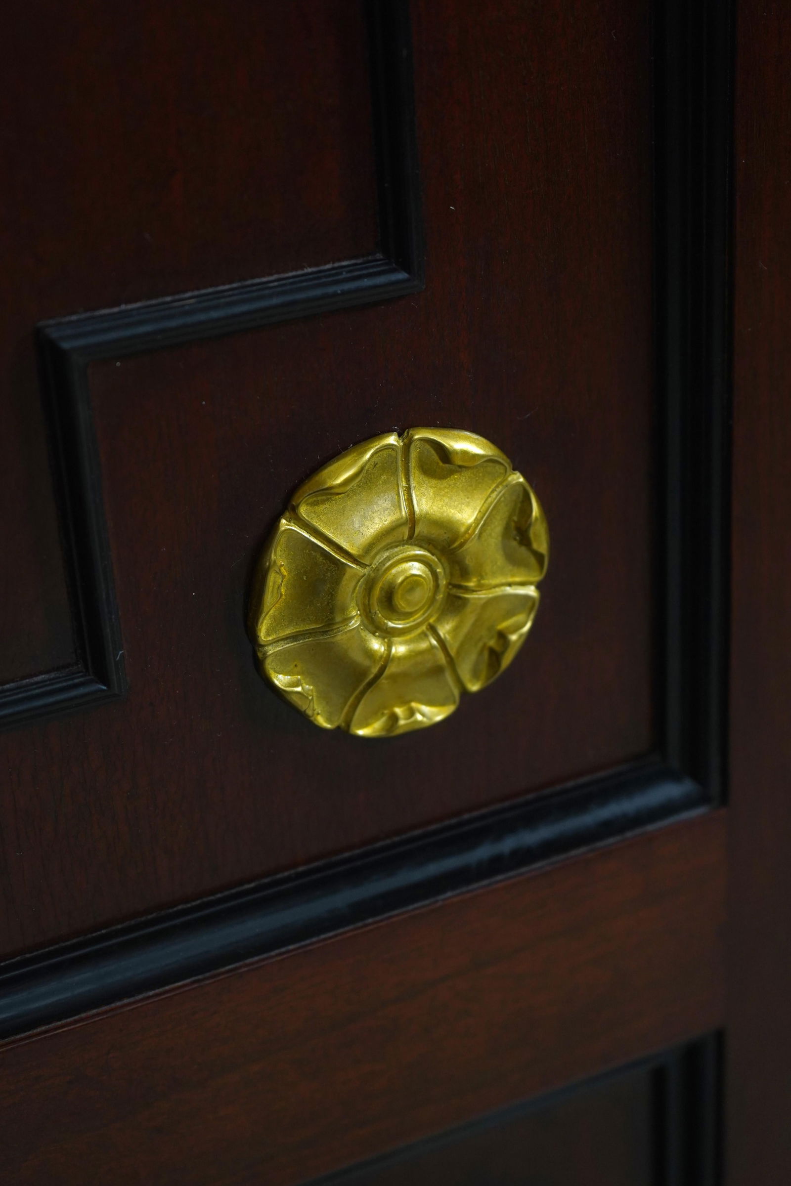 Regency 4 Panel Mahogany Folding Screen Room Divider - 6