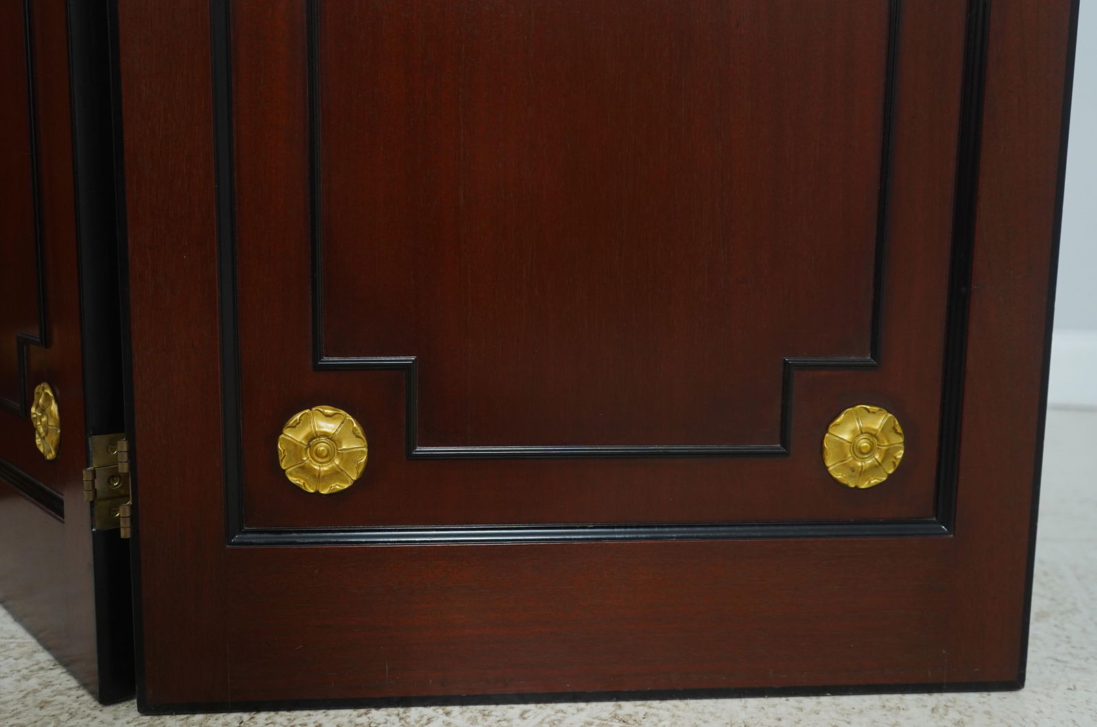 Regency 4 Panel Mahogany Folding Screen Room Divider - 7