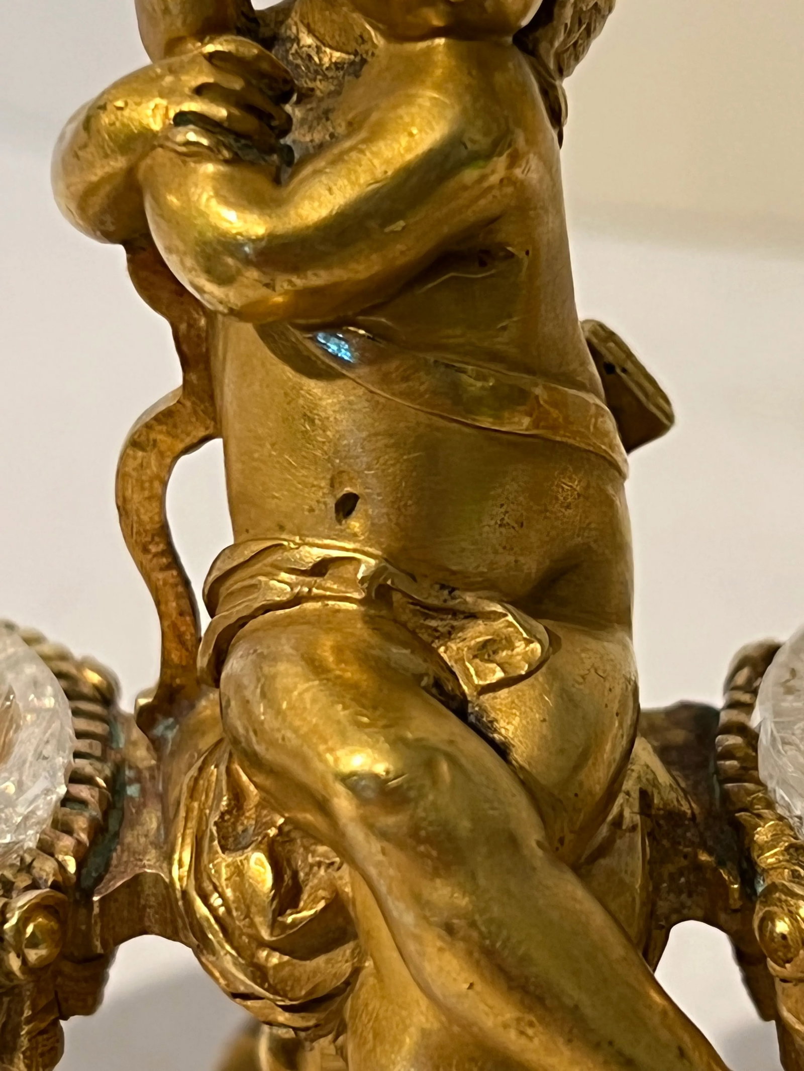 19th Century Baccarat Gilt Bronze & Crystal Double Salt Cellars- a Pair - 9