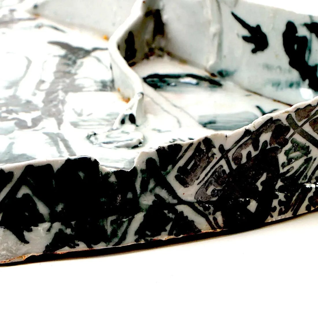 Chinoiserie Studio Pottery Tea Tray by Kenneth Russell Ferguson - 10