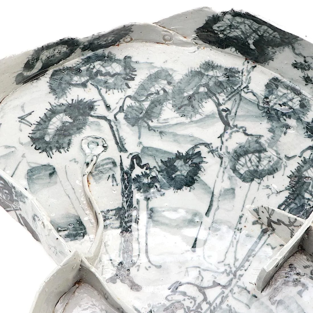 Chinoiserie Studio Pottery Tea Tray by Kenneth Russell Ferguson - 6