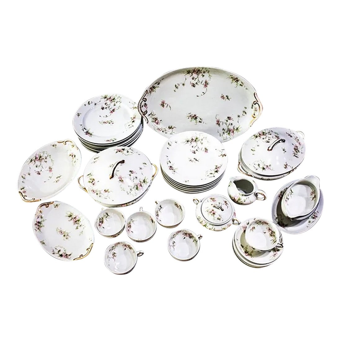 Charles Fields Haviland Limoges China Schleiger377 Pattern - Huge Set