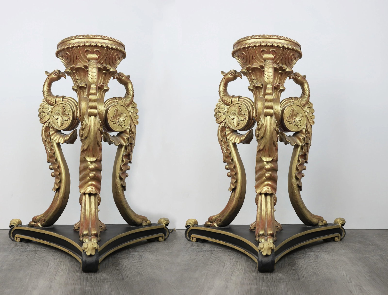 A Pair of 20th Baroque Tripod Vases - 10