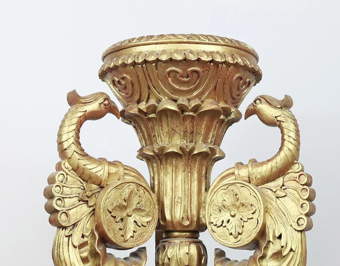 A Pair of 20th Baroque Tripod Vases - 3